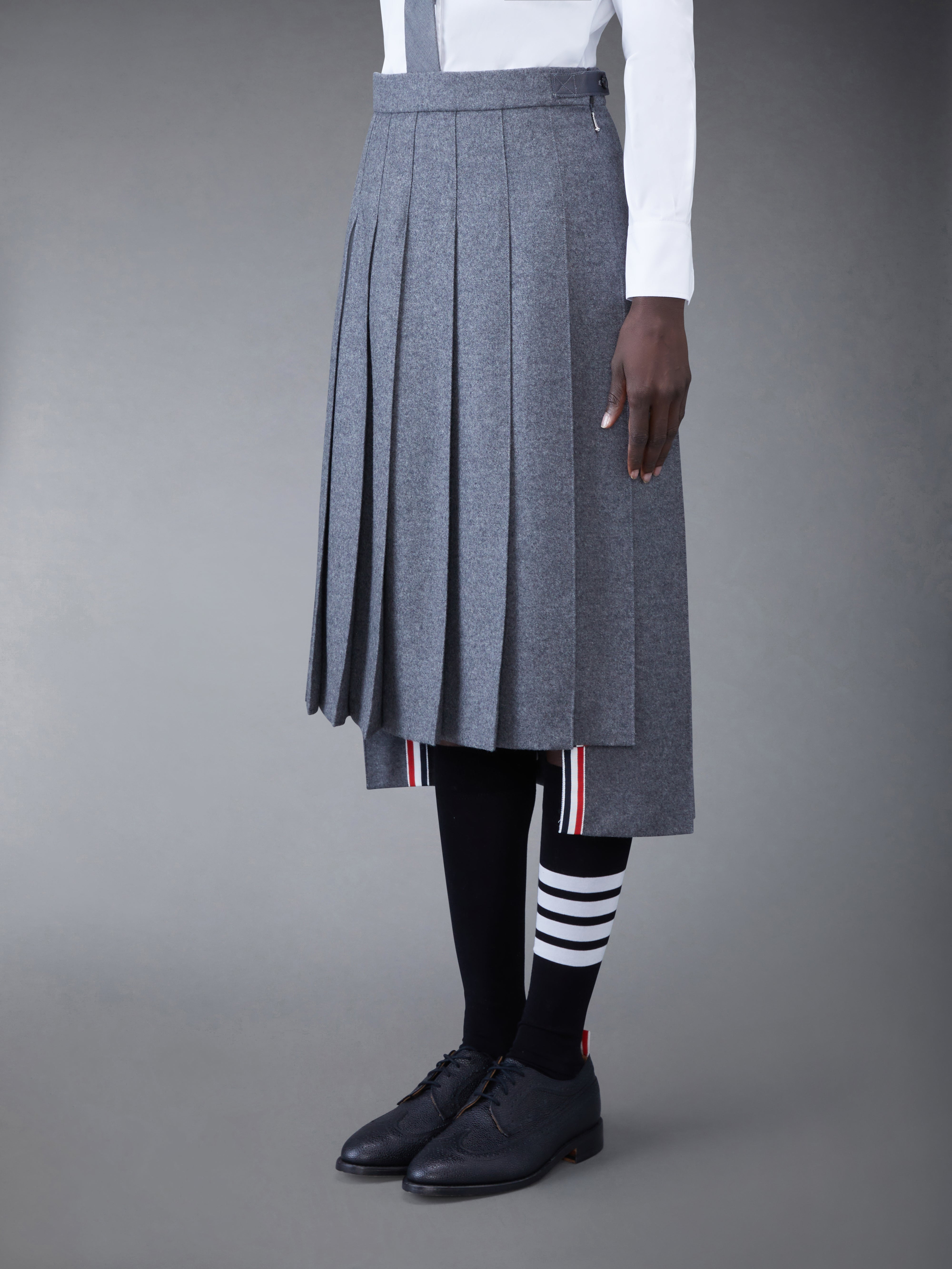 WOOL FLANNEL 2003 CLASSIC PLEATED SKIRT - 2