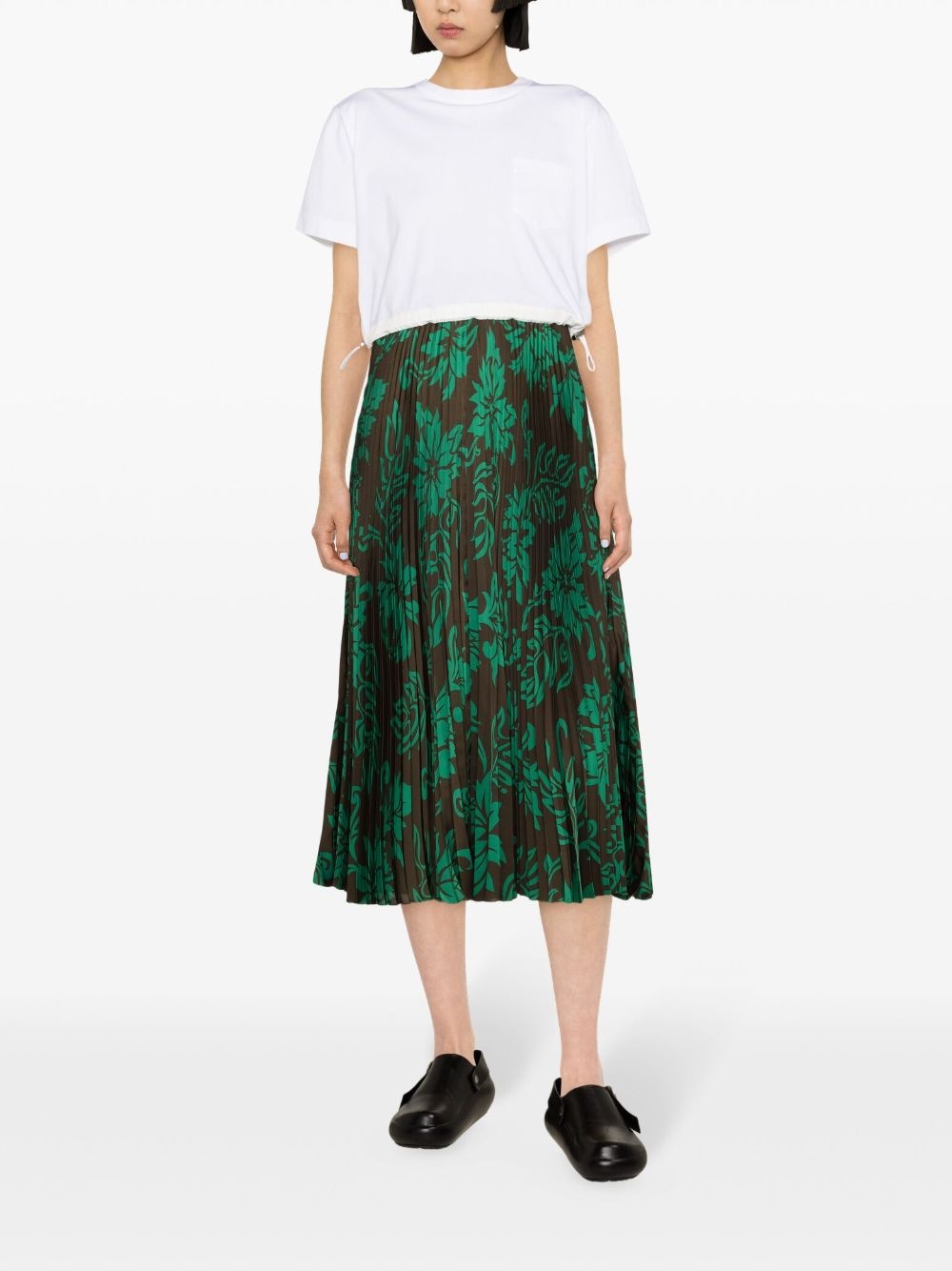floral-print pleated maxi dress - 2