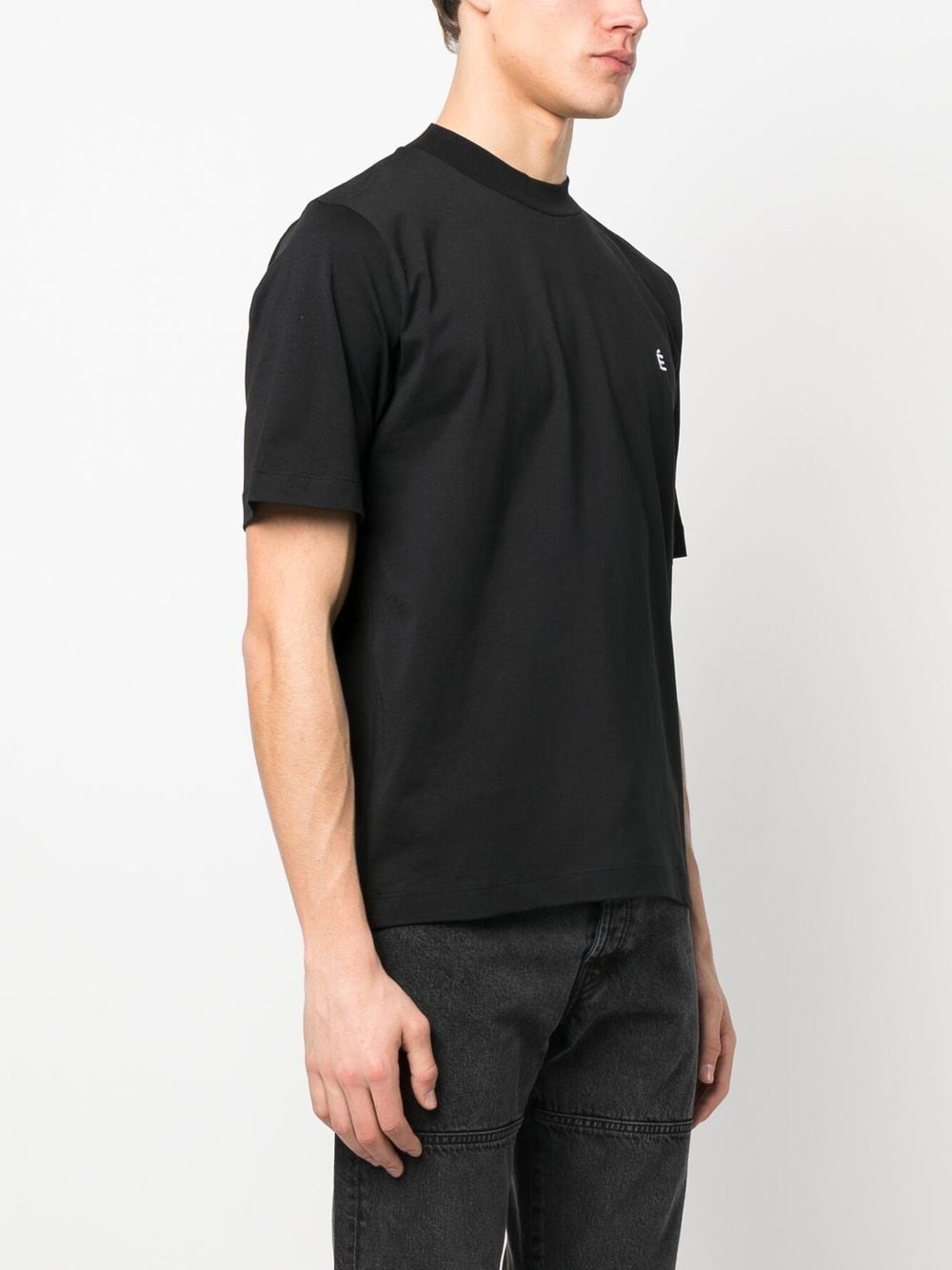 logo-embroidered organic cotton T-shirt - 3