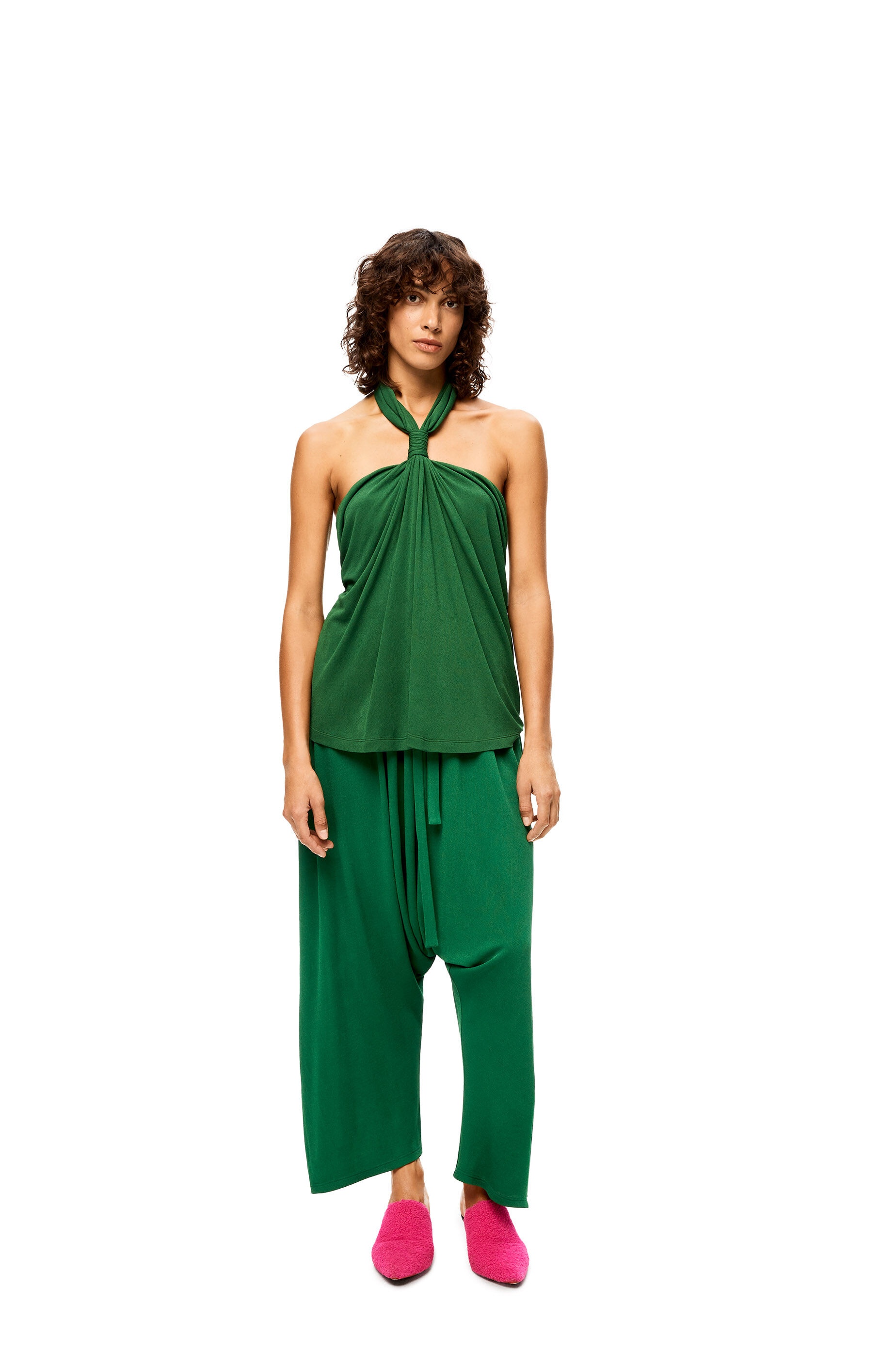 Balloon trousers in viscose crepe jersey - 2