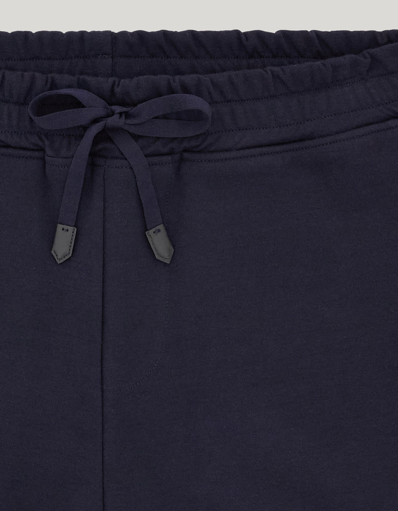 BLUE COTTON-BLEND JOGGERS WITH CONTRASTING DETAILS 5