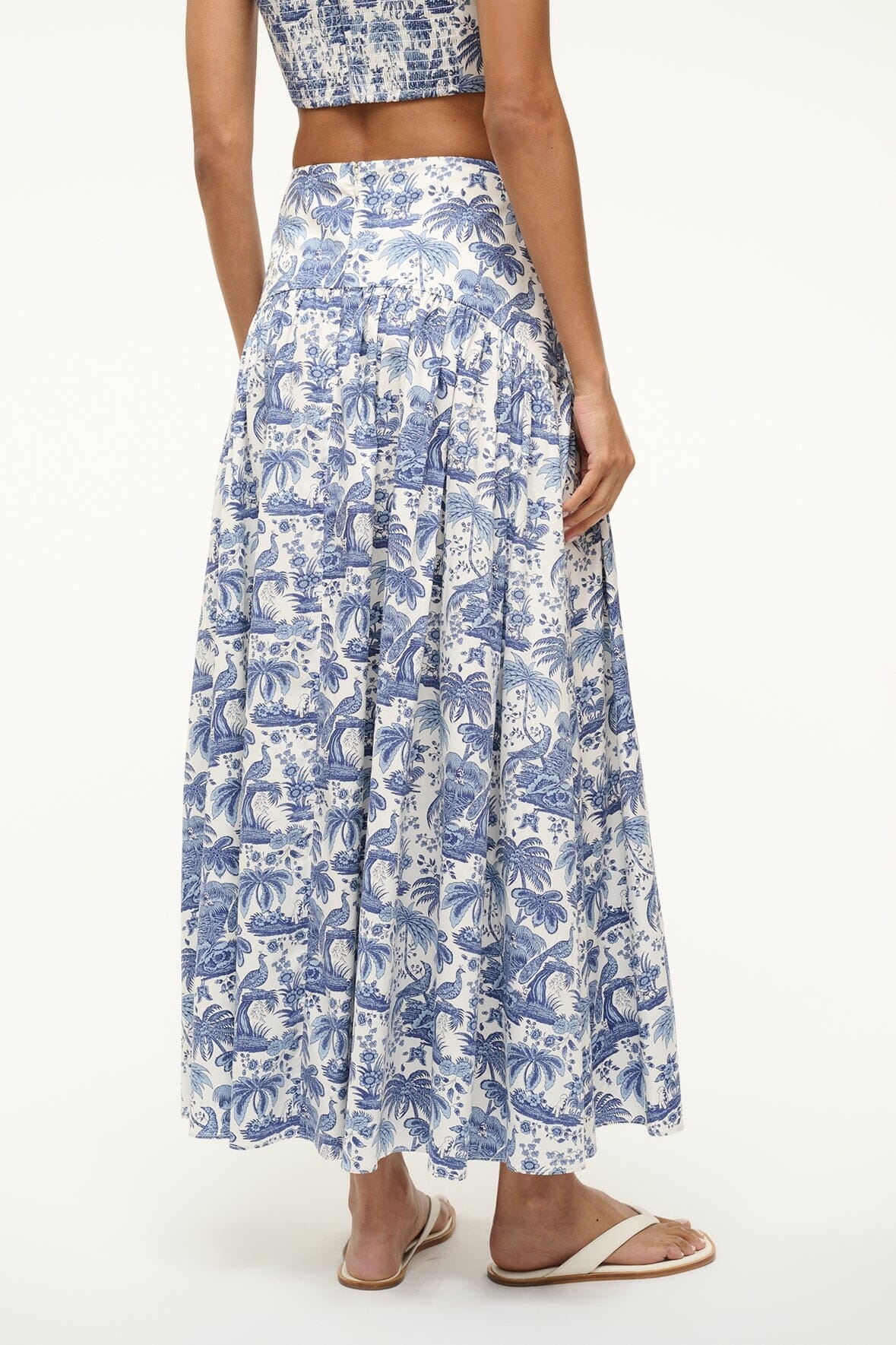STAUD PROCIDA SKIRT BLUE TOILE - 2