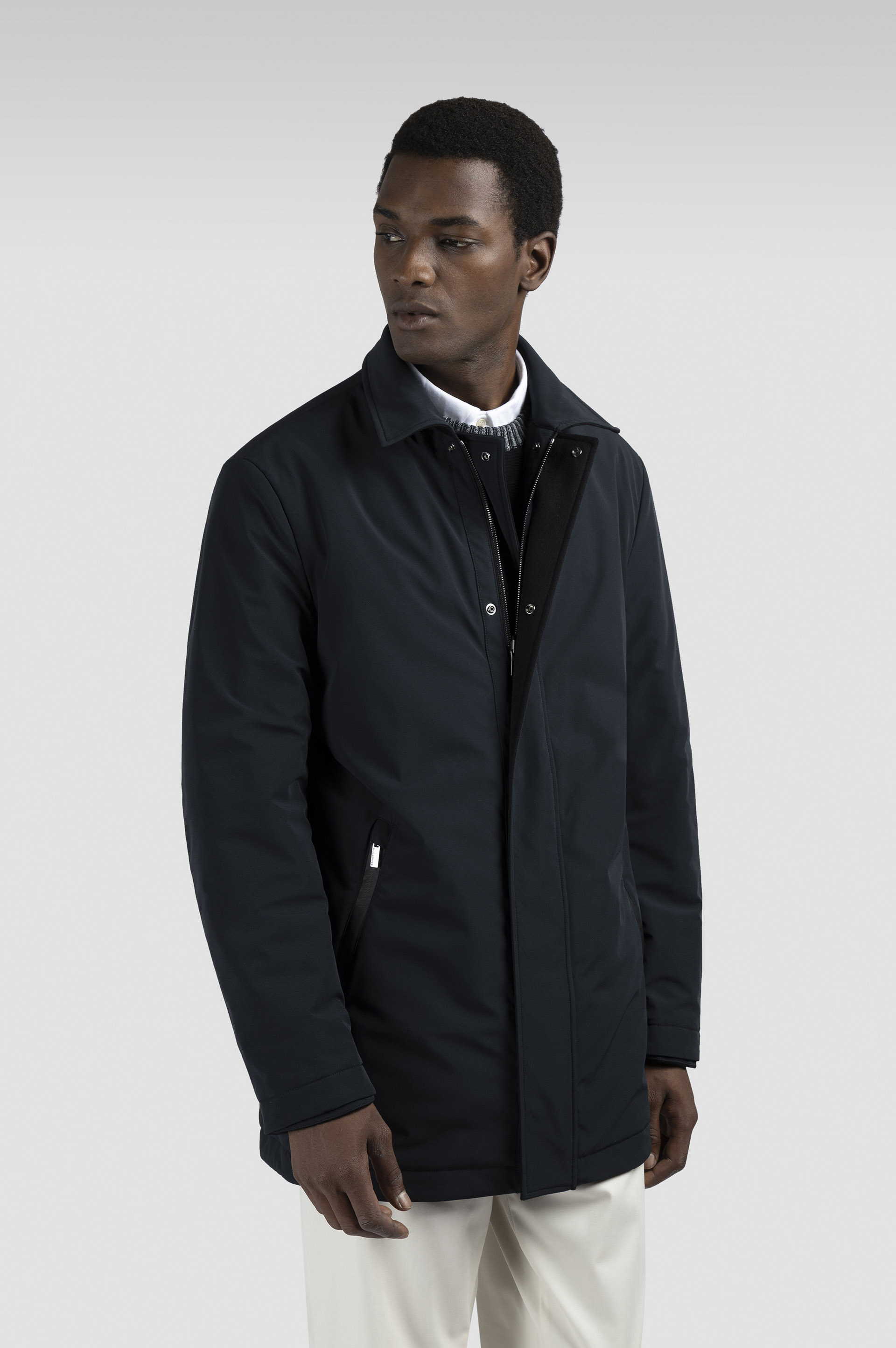 REVERSIBLE CARCOAT IN CASHMERE AND TYPHOON® - 8