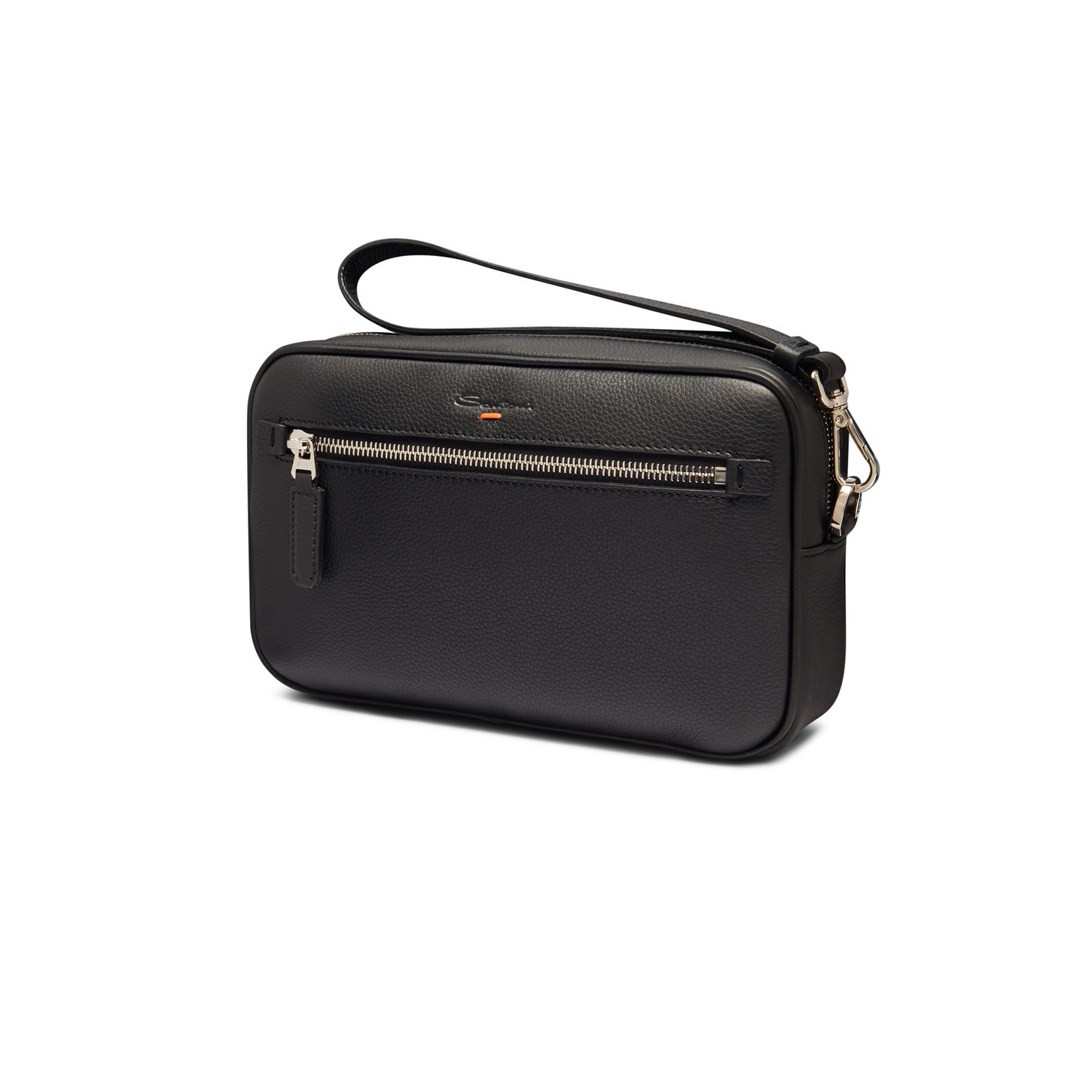 Black tumbled leather beauty case - 2