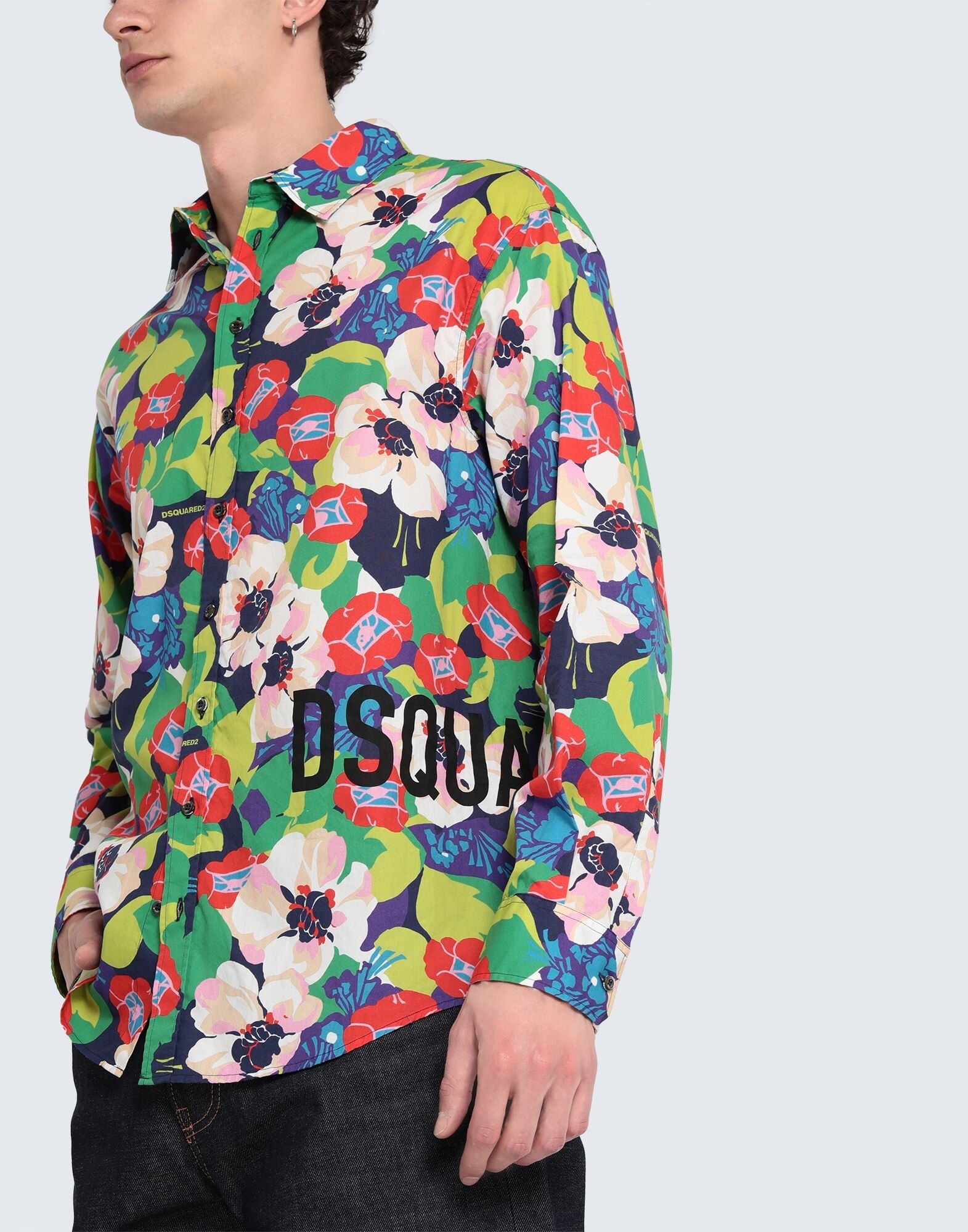 Green Men's Patterned Shirt - 4