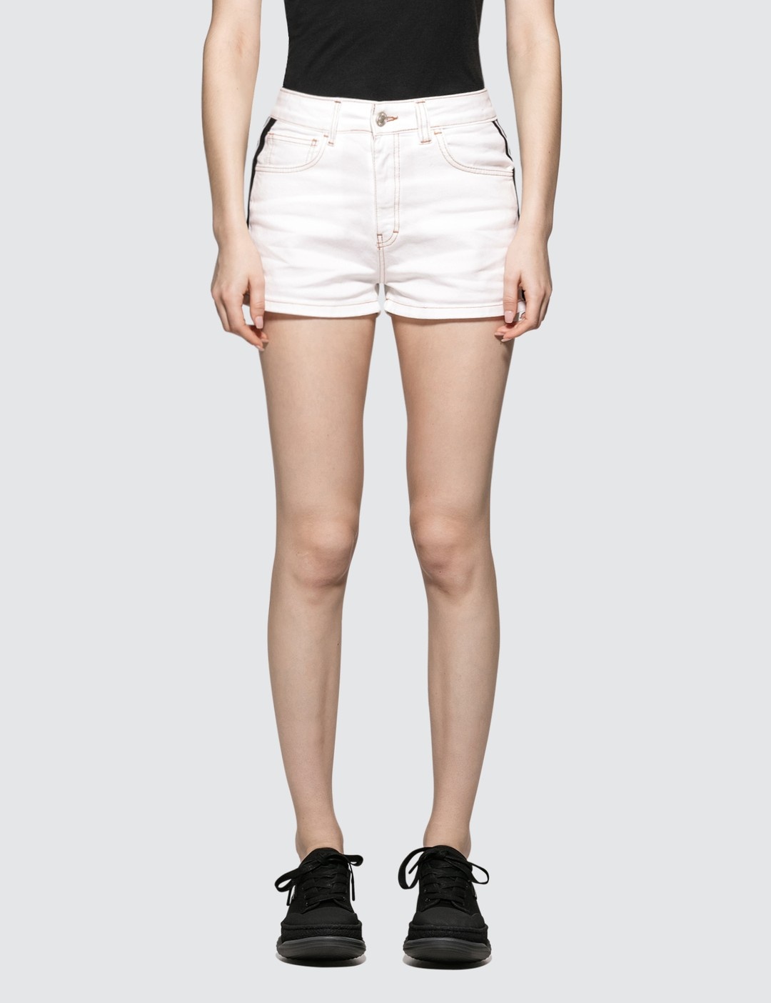 DENIM BAND SHORTS - 1