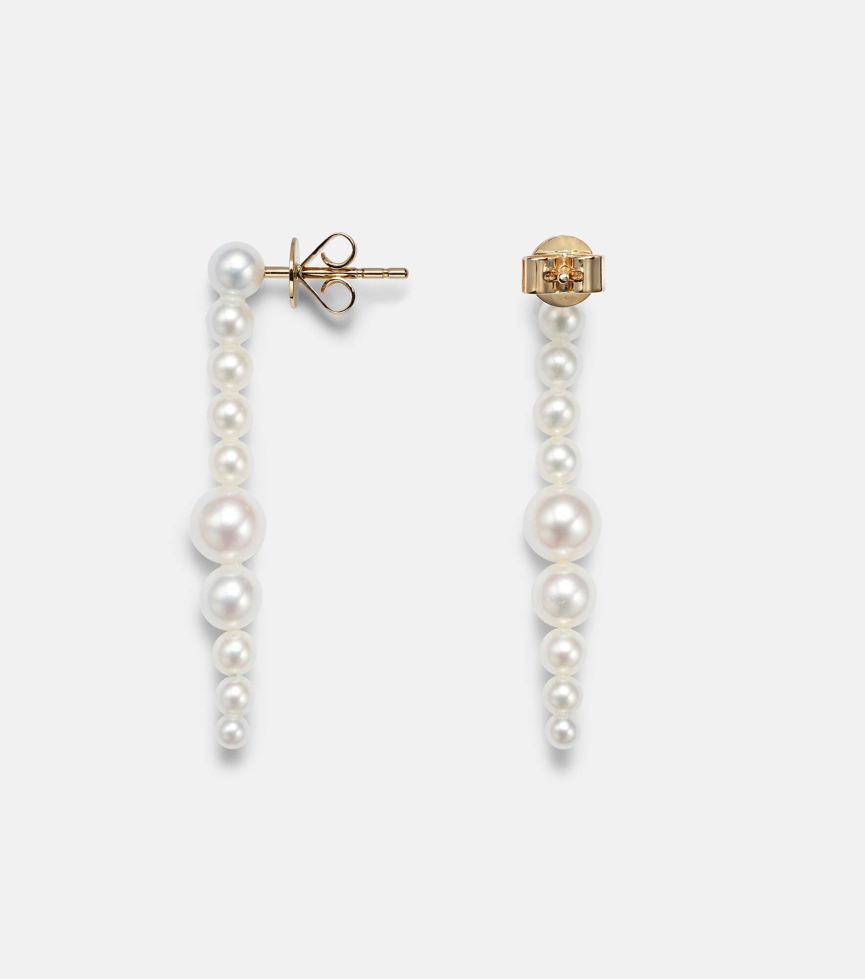 Sienna Moon 14kt gold drop earrings with pearls - 4