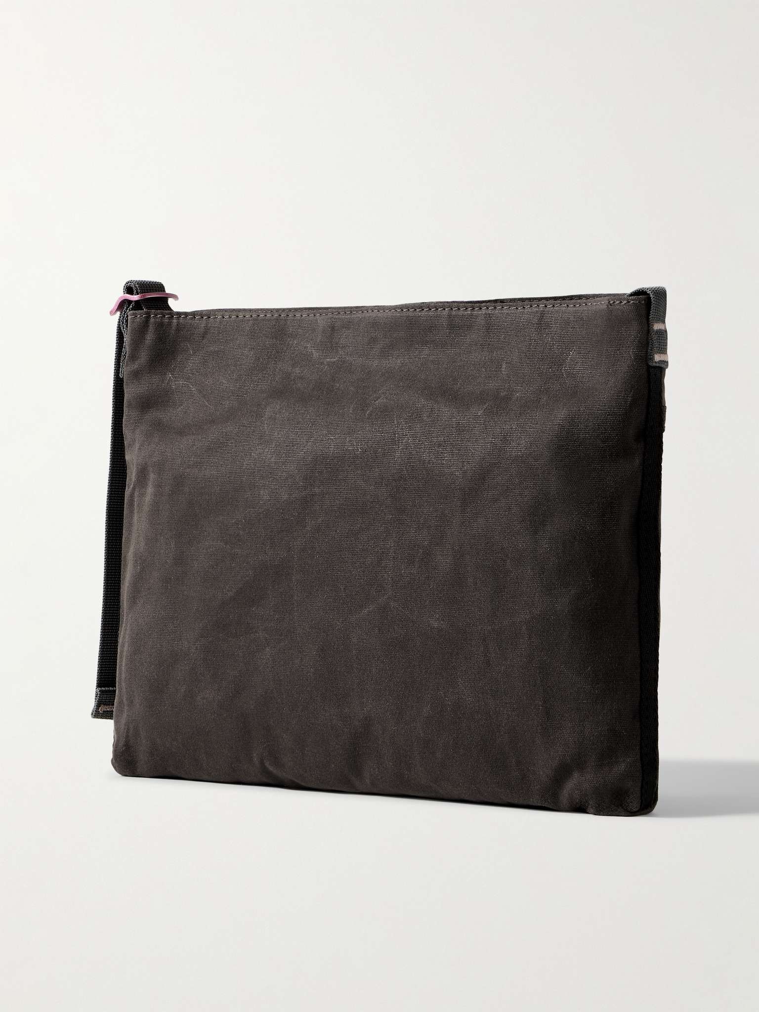 Andemer Leather-Trimmed Appliquéd Coated-Canvas Messenger Bag - 4
