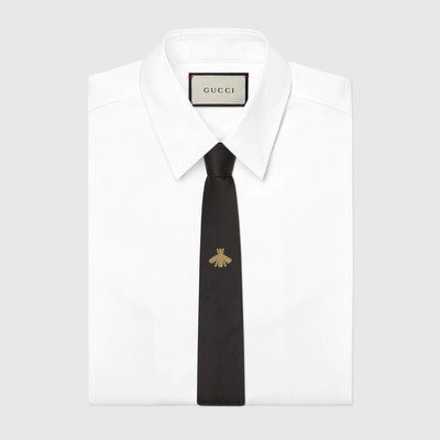 GUCCI Bee embroidered silk tie outlook