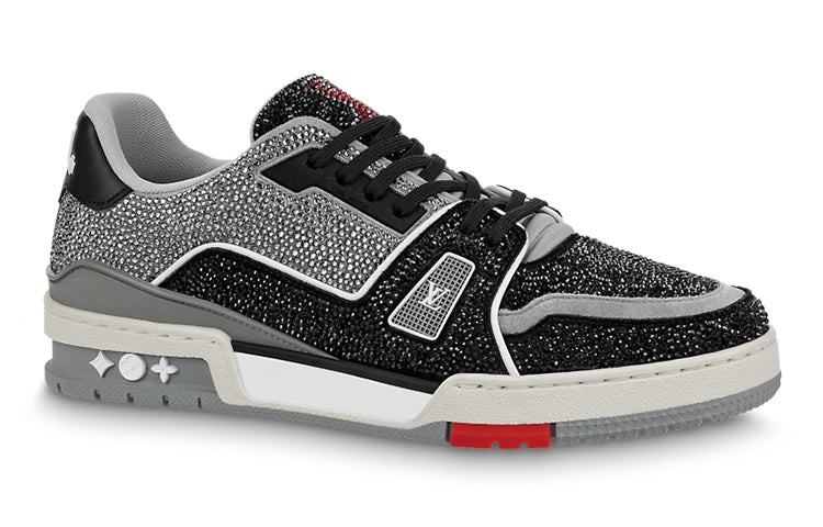 LOUIS VUITTON Trainer Sneakers 'Grey Black Crystals' 1AA6PR - 2