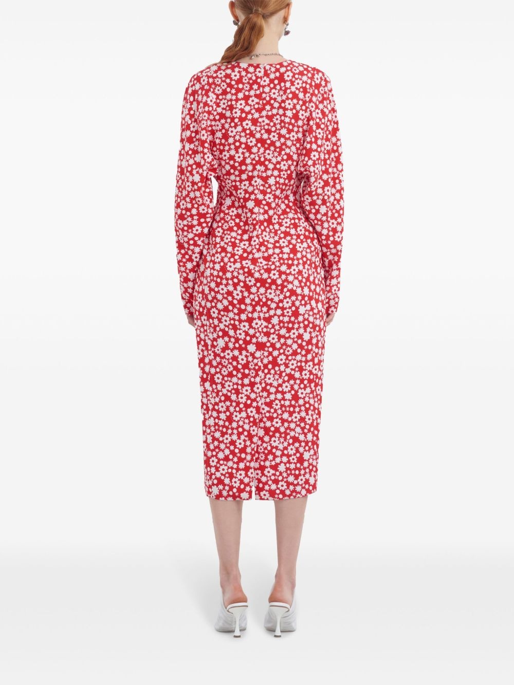 floral-print midi dress - 4