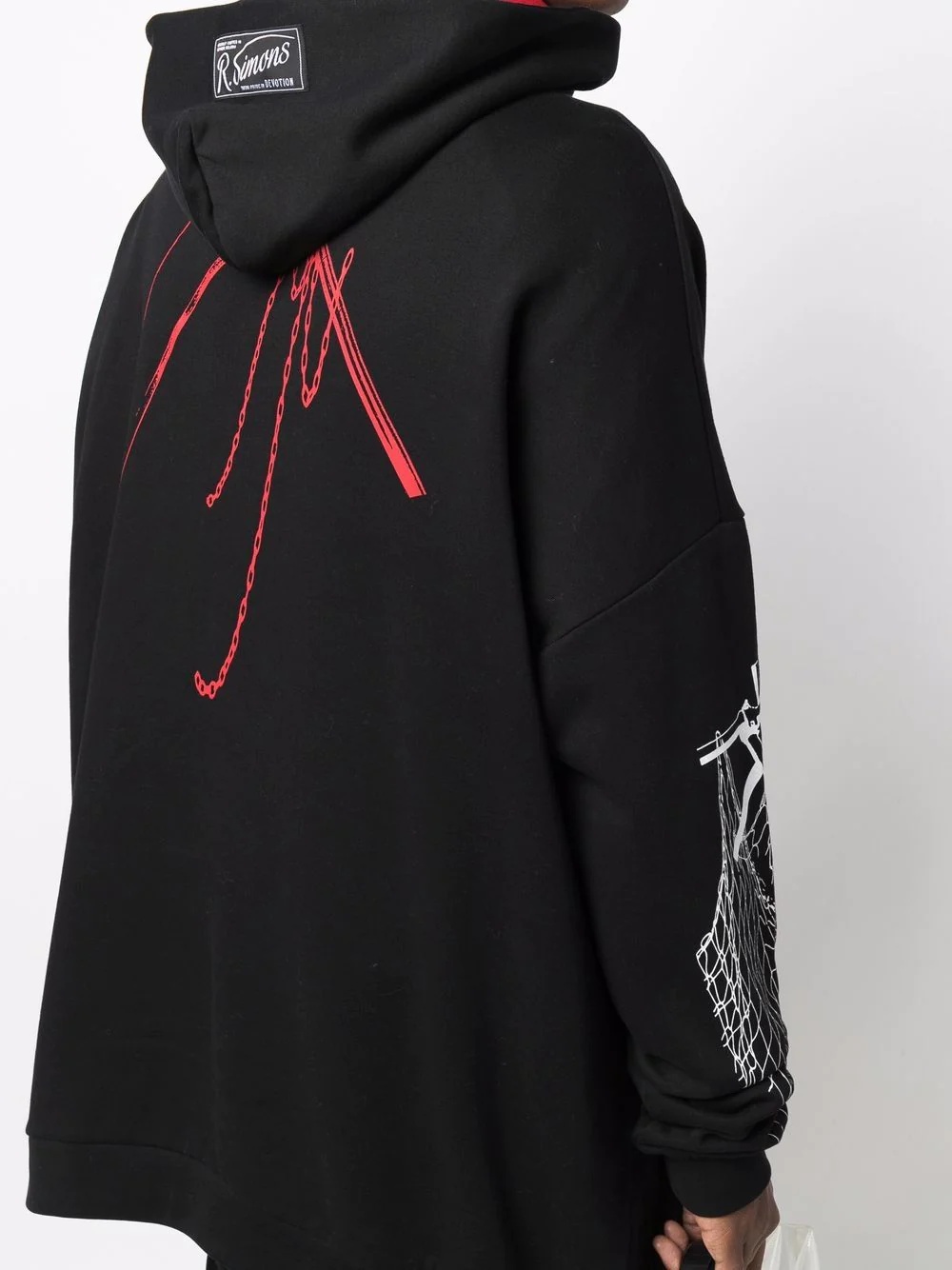 graphic-print cotton hoodie - 5