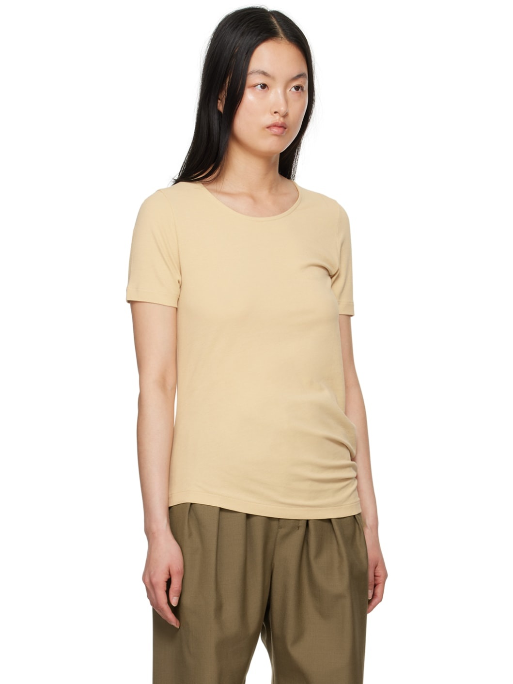 Beige Twisted T-Shirt - 2