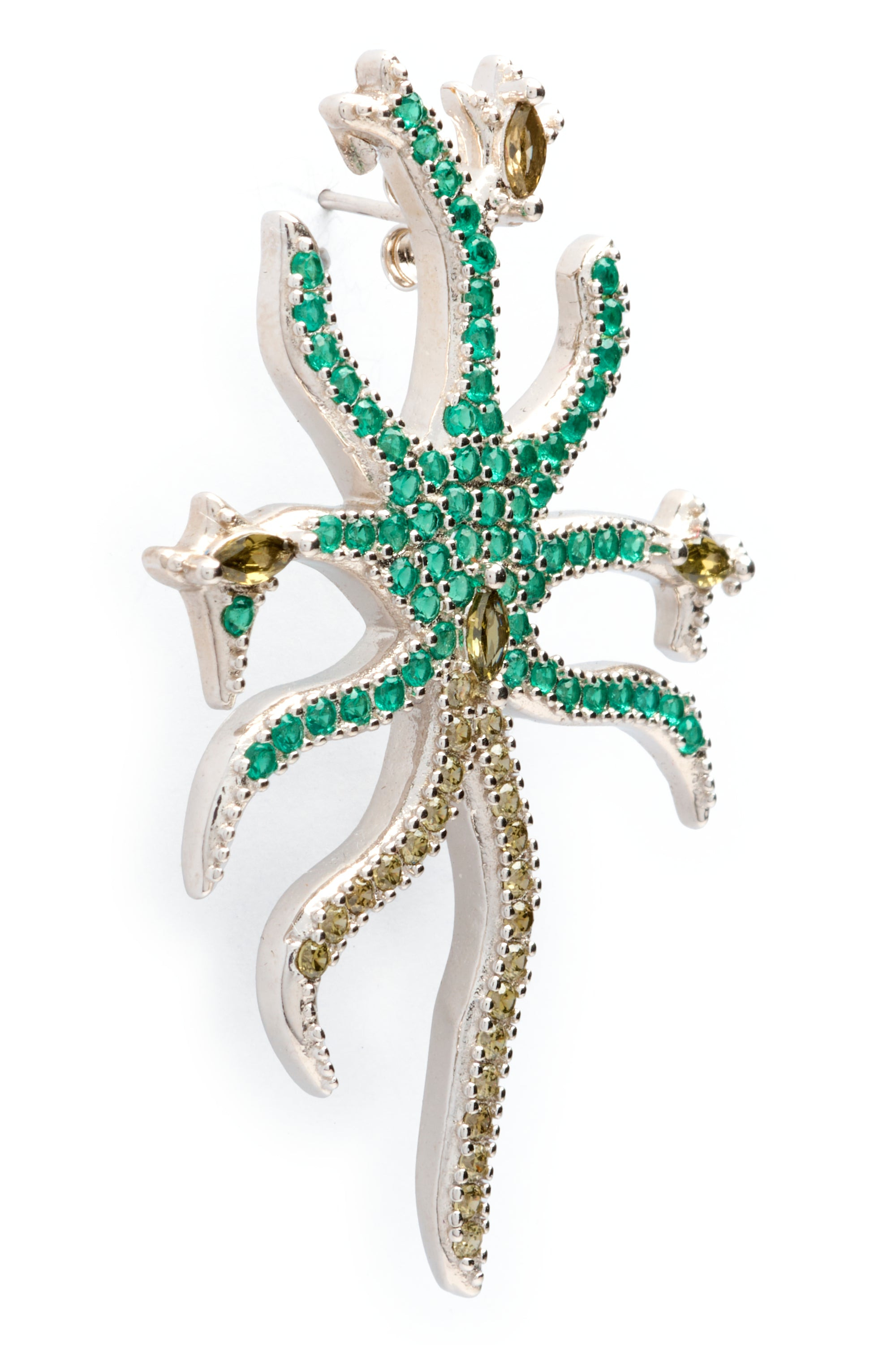 OLIVINE EMERALD ETOILE EARRING - 3