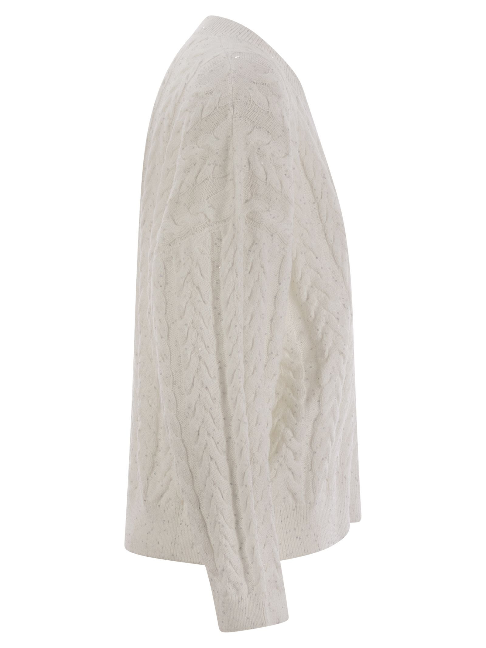 Brunello Cucinelli Women Dazzling Double Cable Cotton Jersey - 3