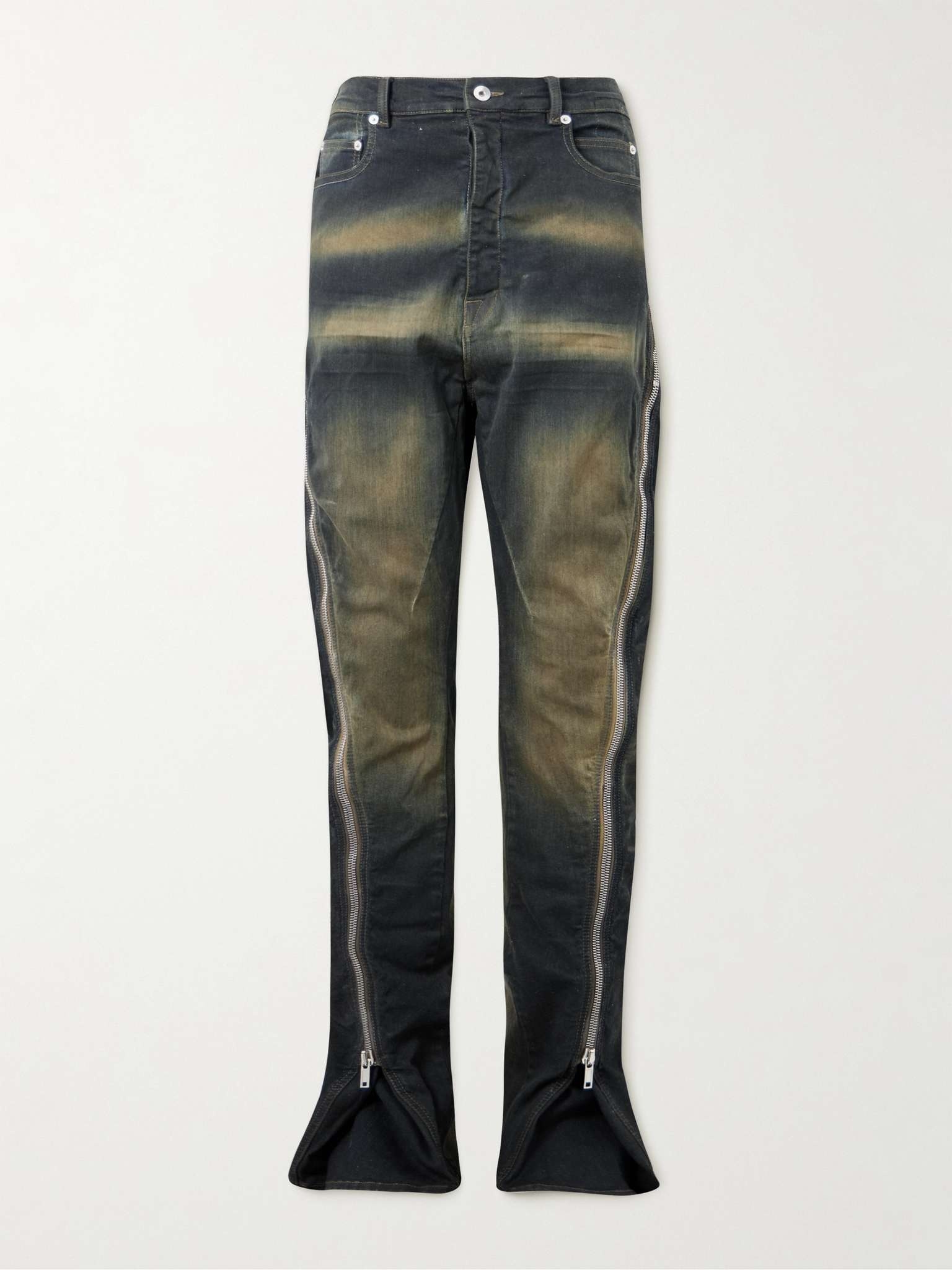 Bolan Banana Slim-Fit Flared Zip-Embellished Jeans - 1