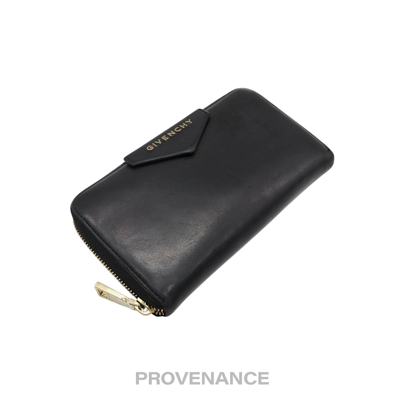 Givenchy Logo Zip Long Wallet - Black Grained Leather - 4