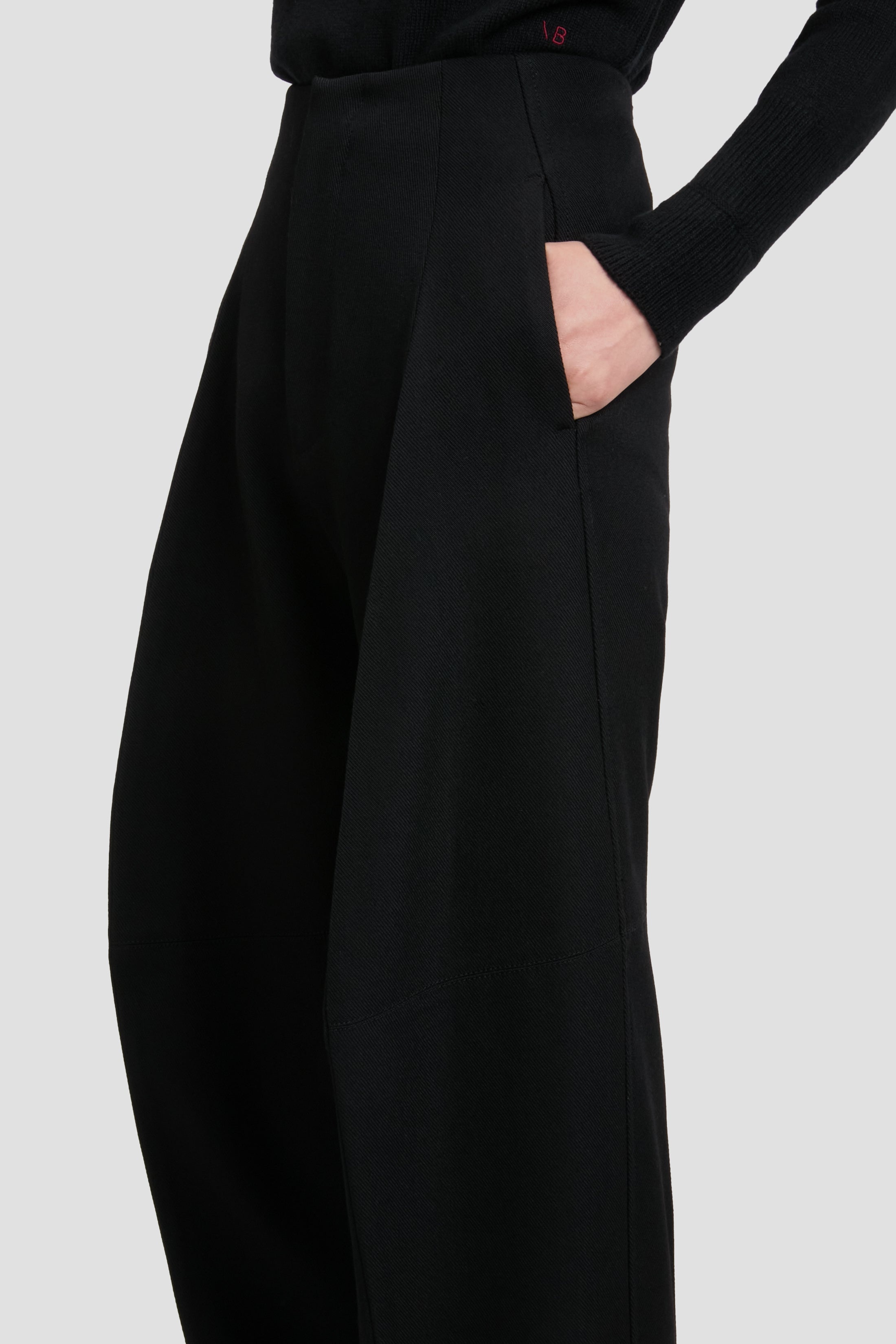 Sculptural Leg Trouser In Black - 5