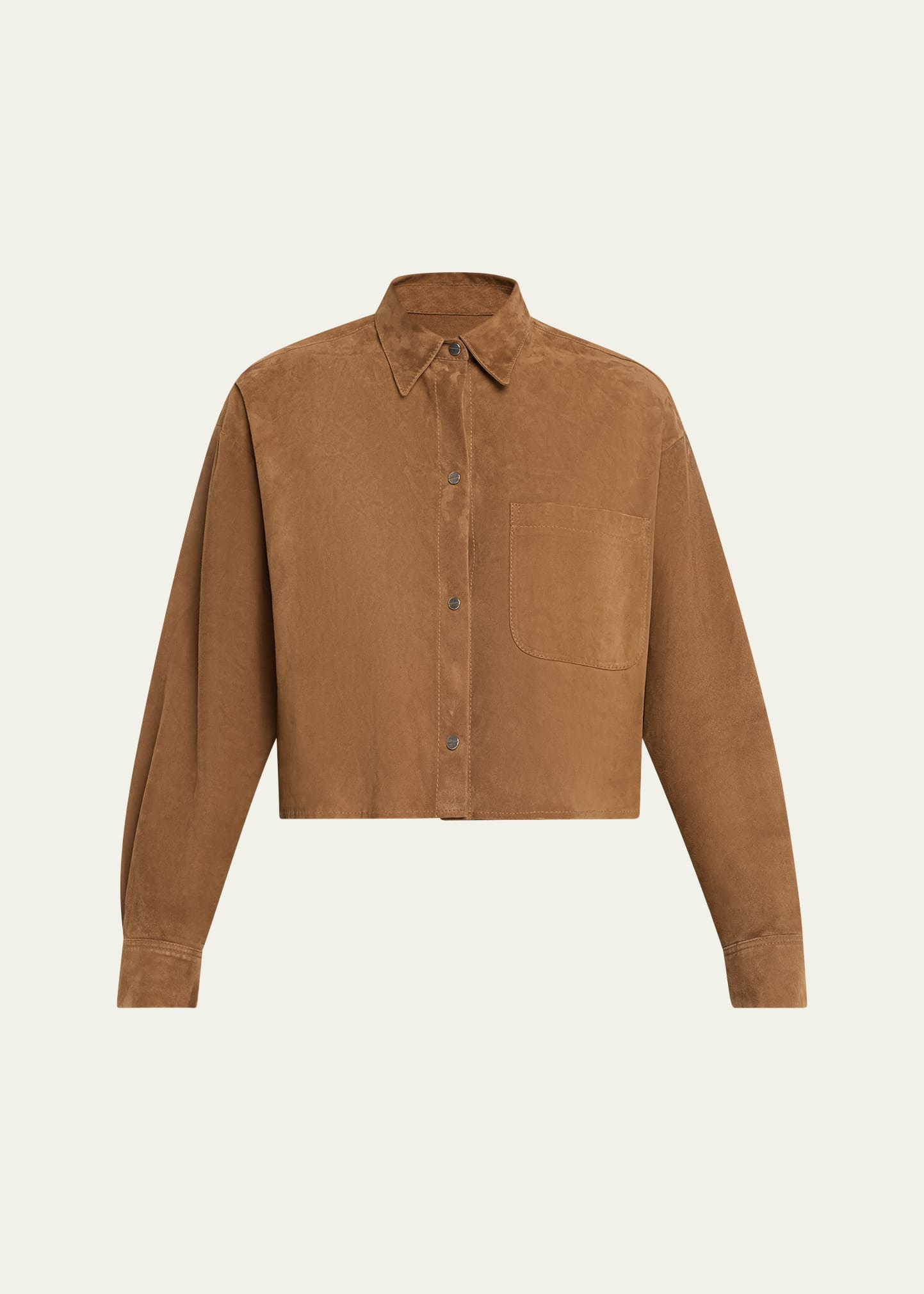 Little Big Joe Suede Button-Front Shirt - 1