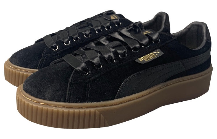 (WMNS) PUMA Suede Platform 'Black' 366721-03 - 3