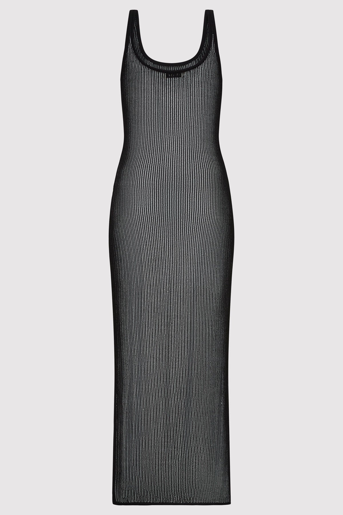 Fine Crochet Tank Dress - Black - 7
