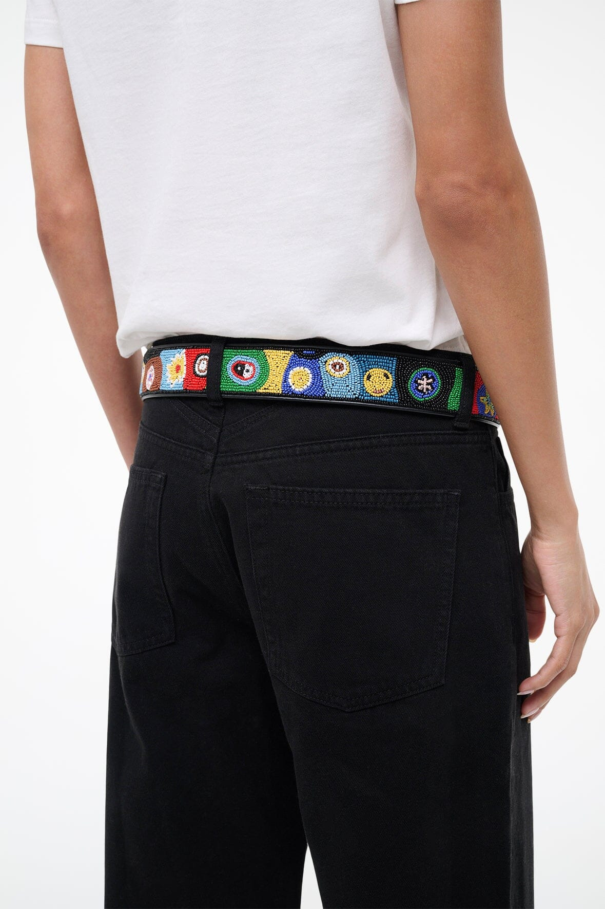 STAUD MOON BUCKLE BELT BEADED MILLEFIORE - 4