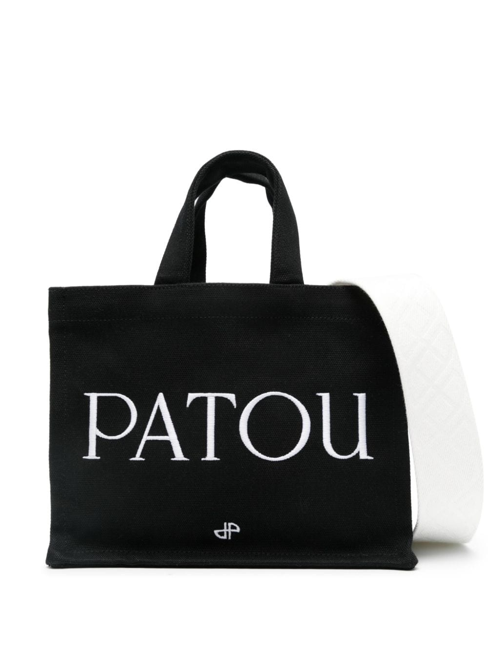 logo-embroidered canvas tote bag - 1