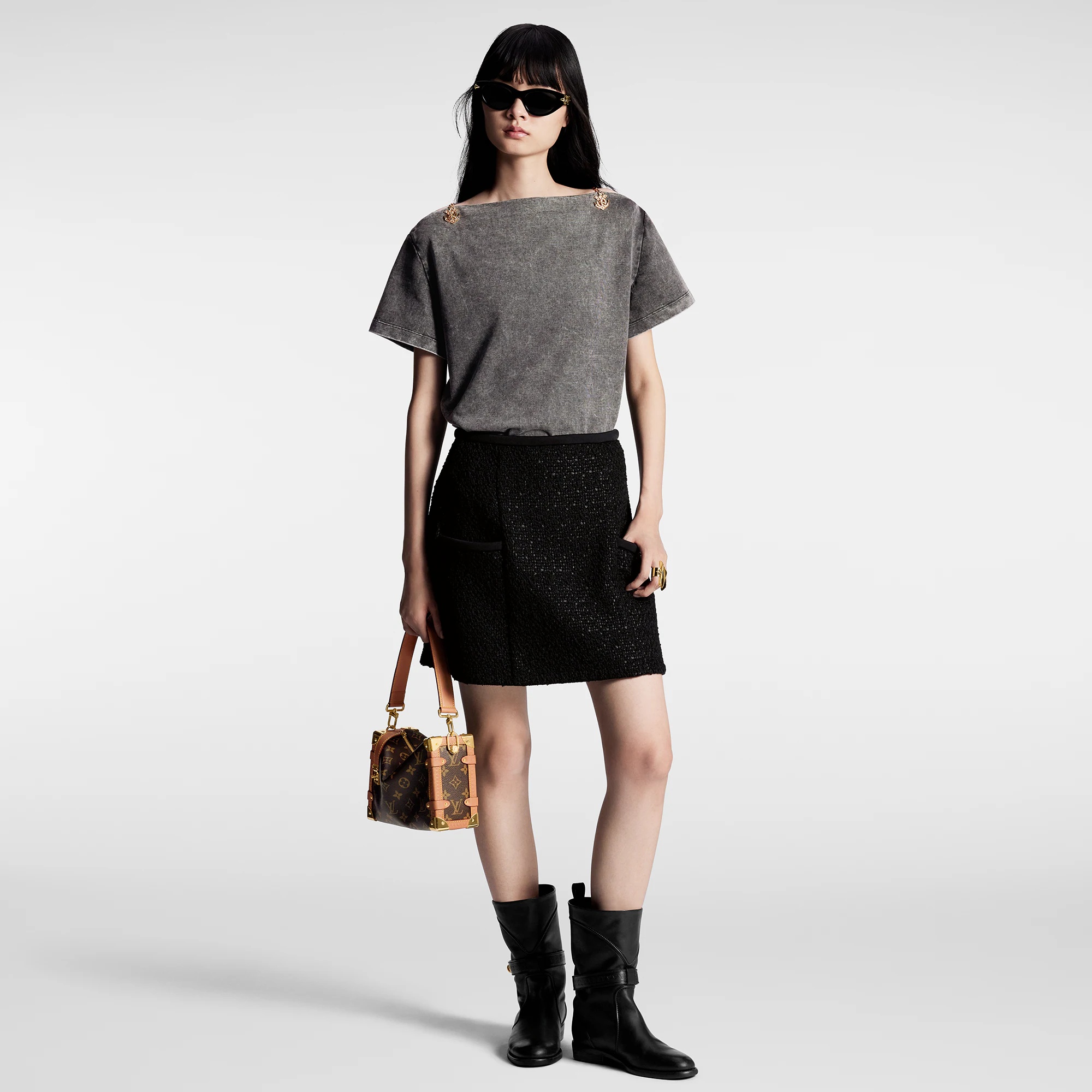 Tweed Pocket Skirt - 4