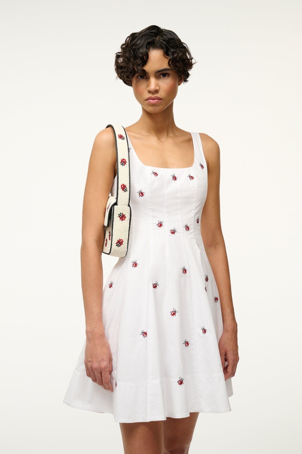 STAUD TOMMY BEADED BAG LADYBUGS - 4