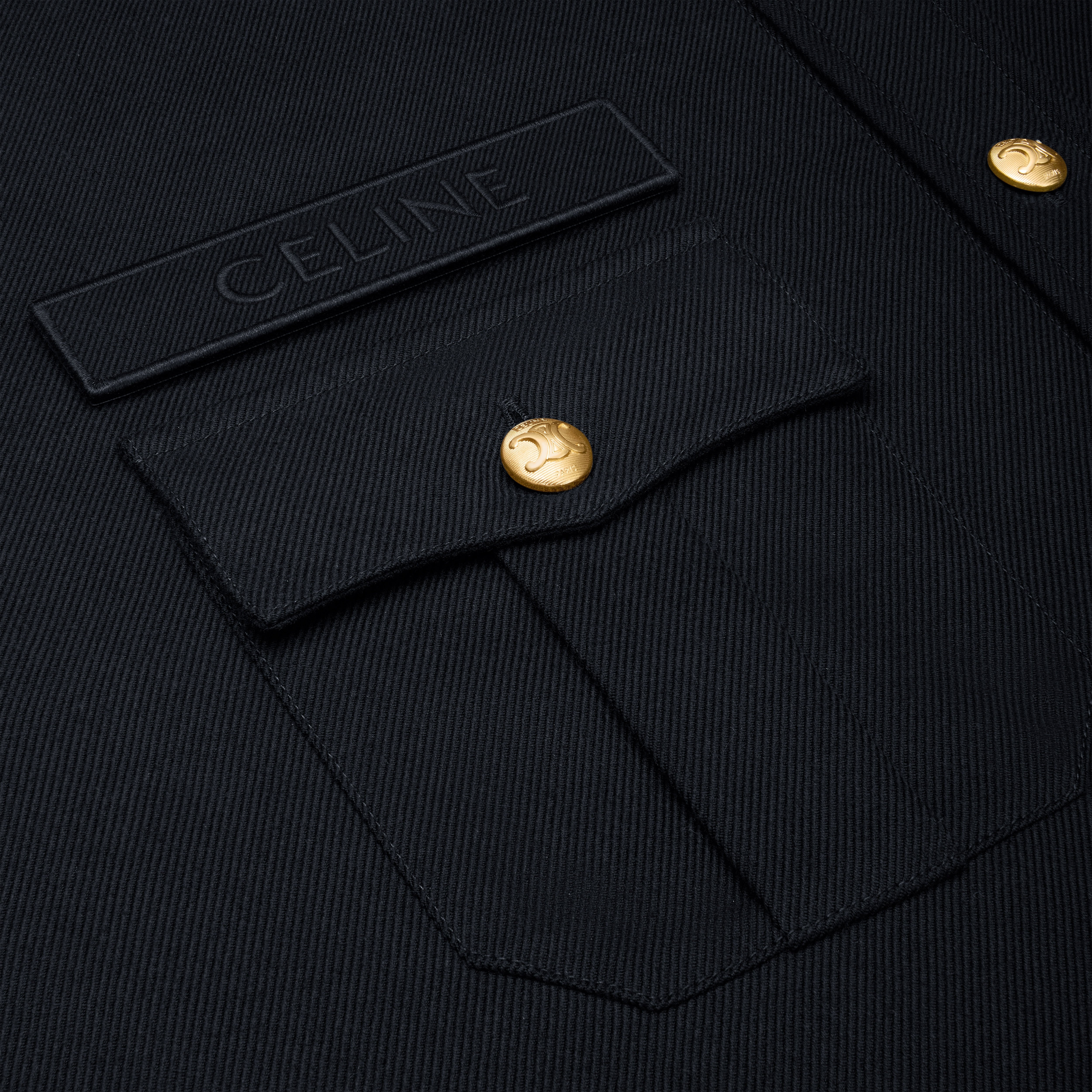 【残りわずか】CELINE＊MILITARY SHIRT IN COTTON WOOL TWILL CELINE military shirt in cotton wool twill | REVERSIBLE