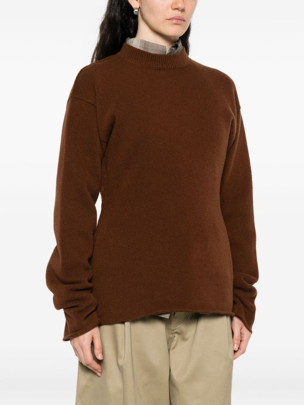 round-neck wool sweater - 3
