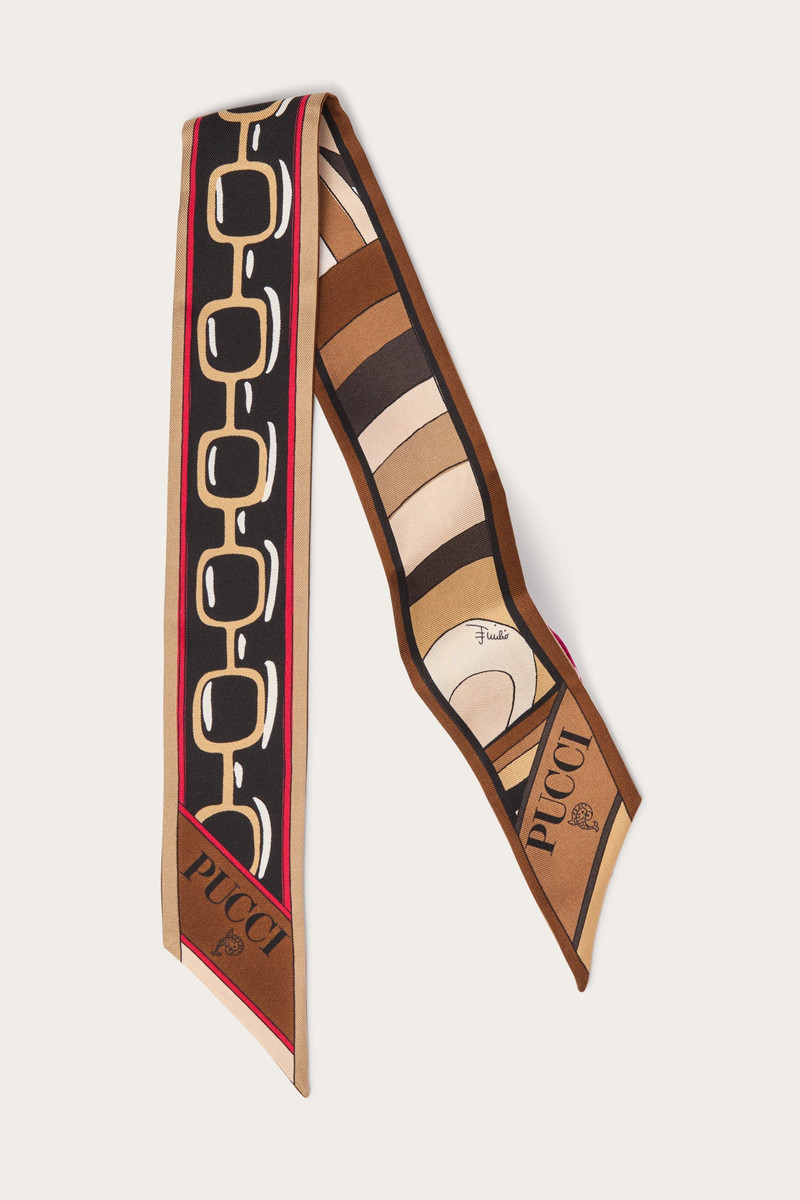 IRIDE AND ISTRICE PRINT SILK TWILL SCARF 1