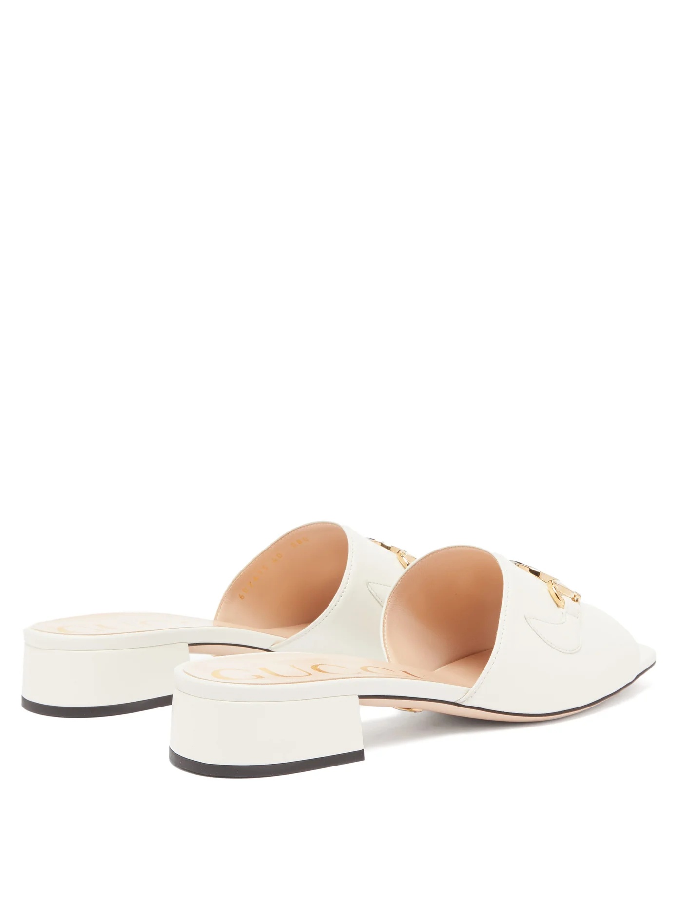 Zumi logo-plaque leather mules - 5