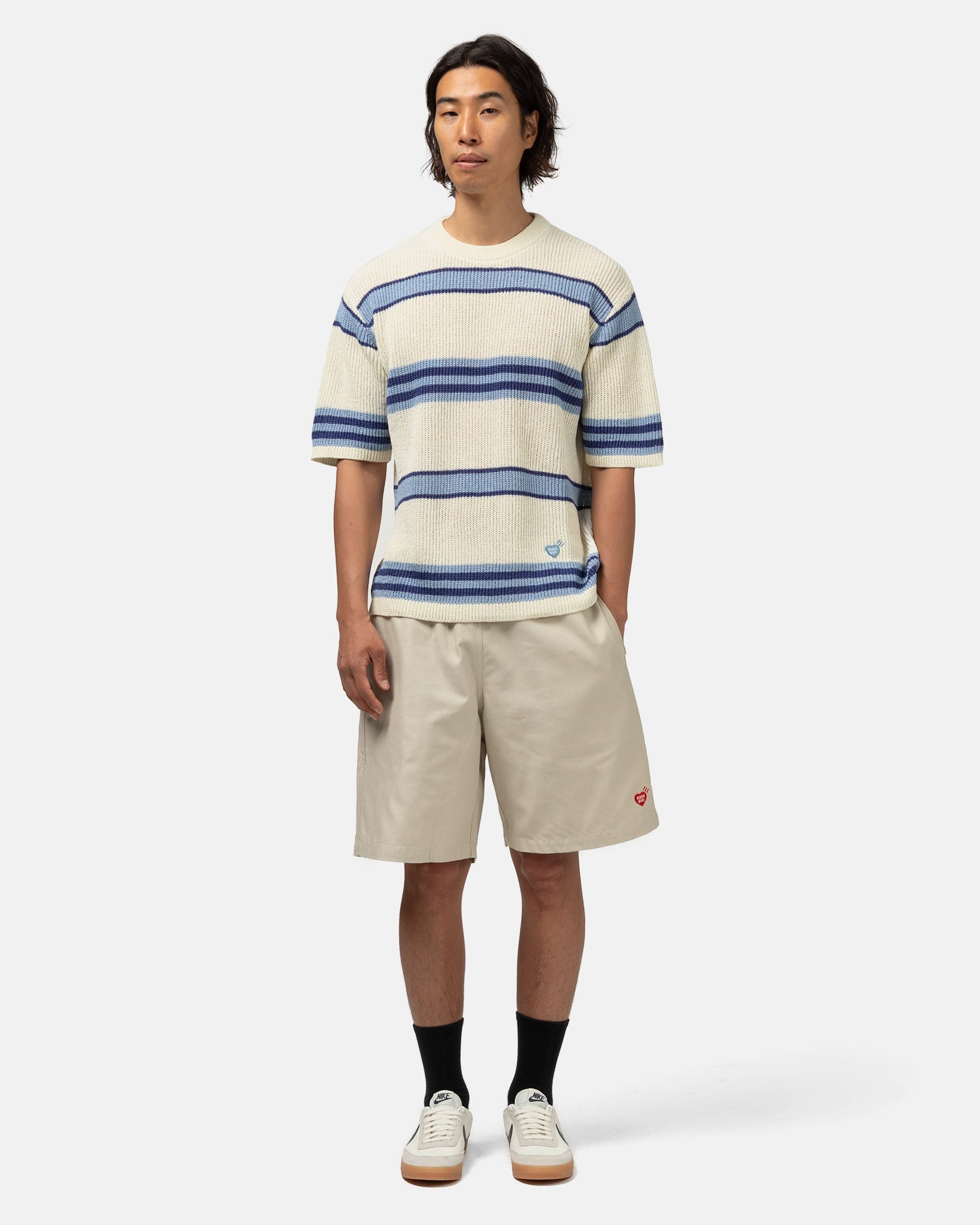 Striped S/S Knit Blue - 2
