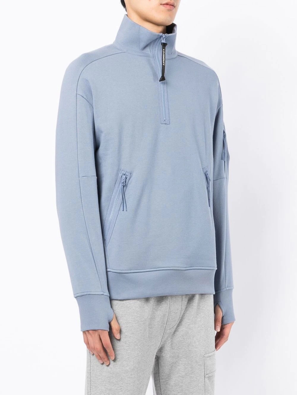 zip-fastening sweatshirt - 3