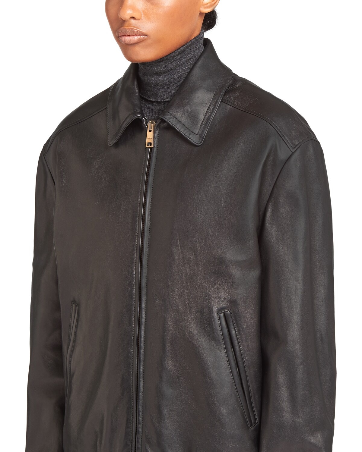 Nappa leather and shearling bomber jacket - 5