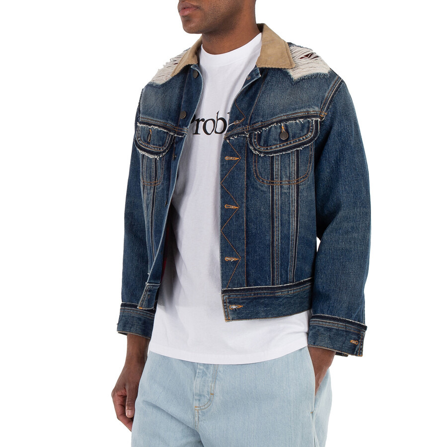 Maison Margiela Men's Indigo Pendleton Denim Jacket - 2