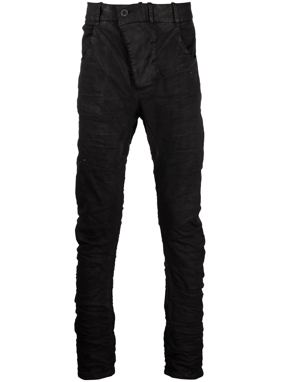 asymmetric-front skinny trousers - 1