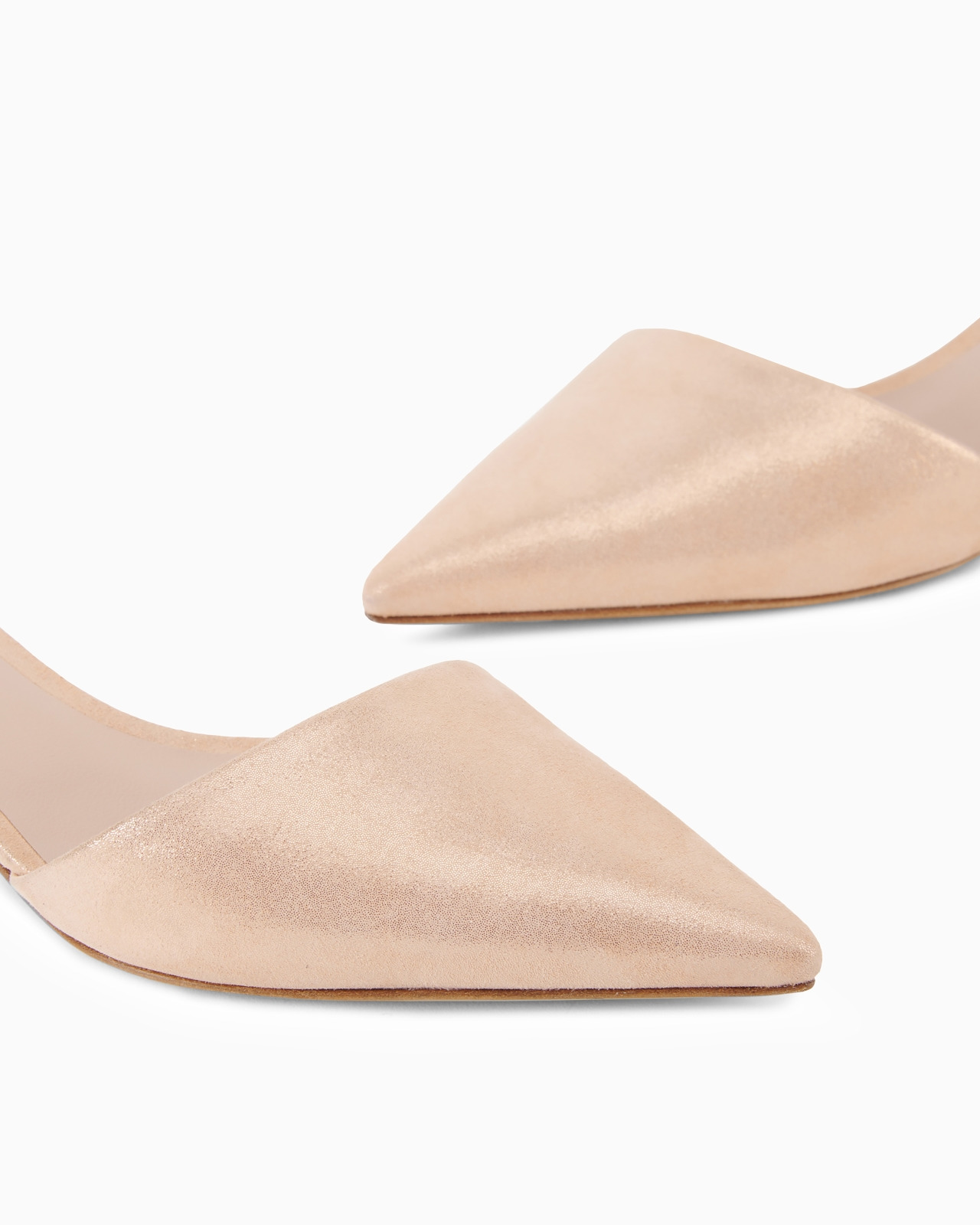 Laminated suede d'Orsay court shoes - 5