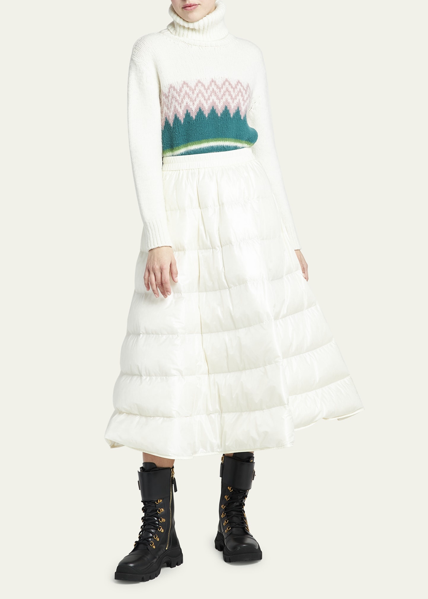 Puffer Midi Skirt - 2