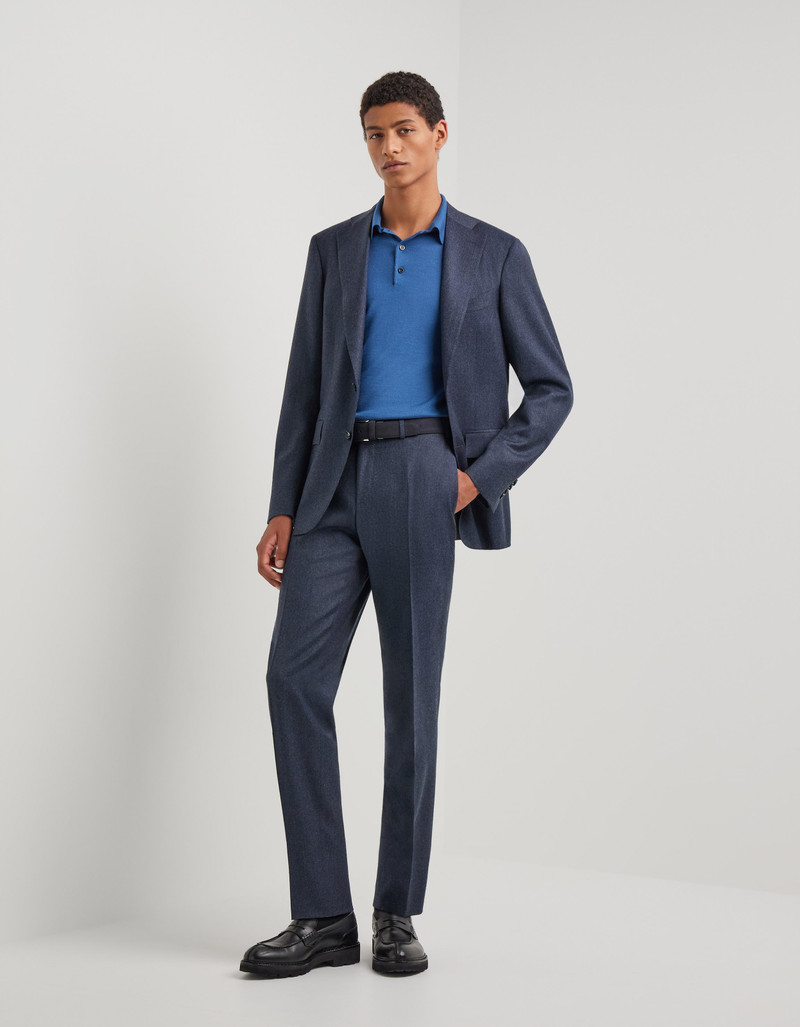 Canali BLUE POLO IN WOOL, SILK, AND CASHMERE BLEND outlook