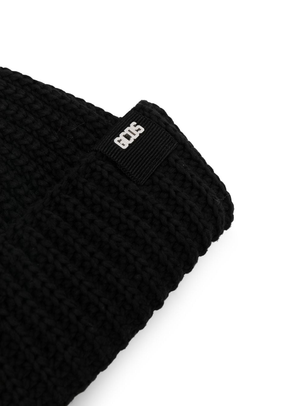logo-patch ribbed beanie - 2