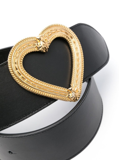 Moschino heart-buckle leather belt outlook
