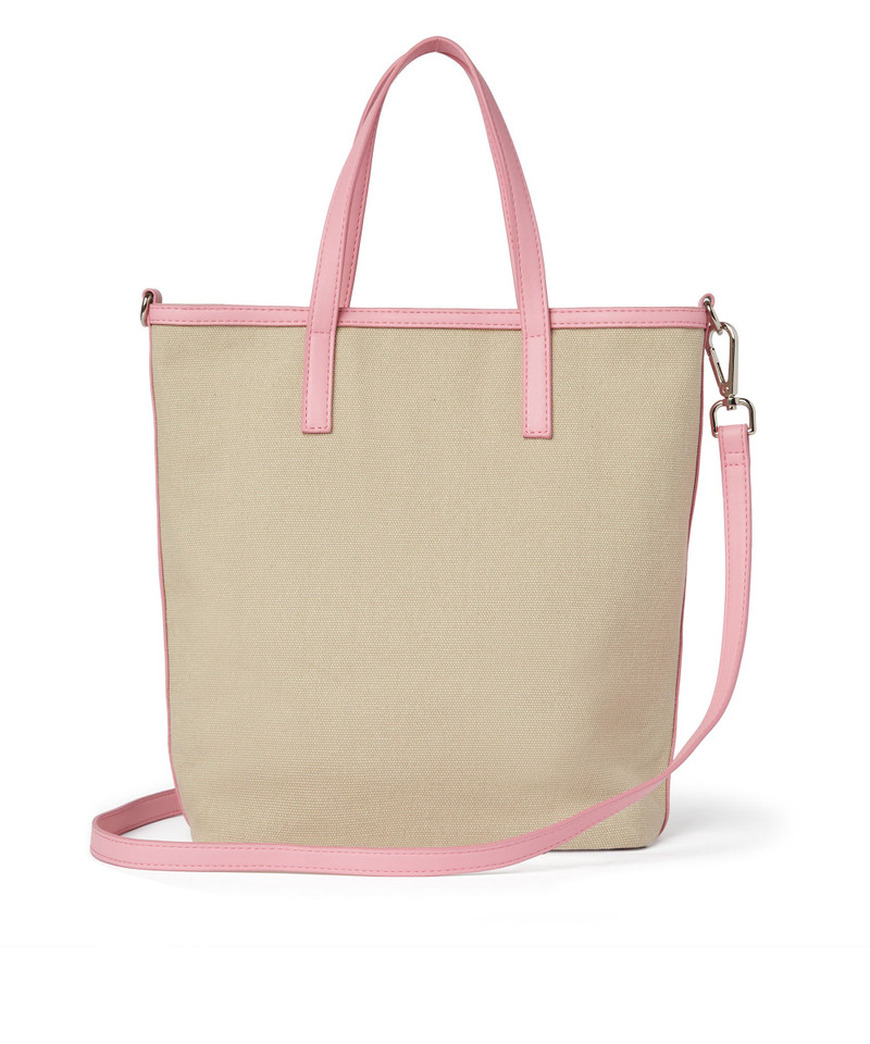 MSGM Canvas tote bag with piping and printed logo outlook