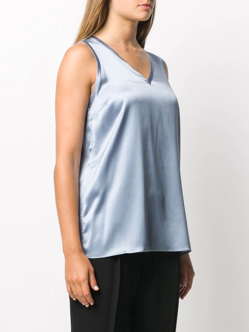 sleeveless v-neck top - 3