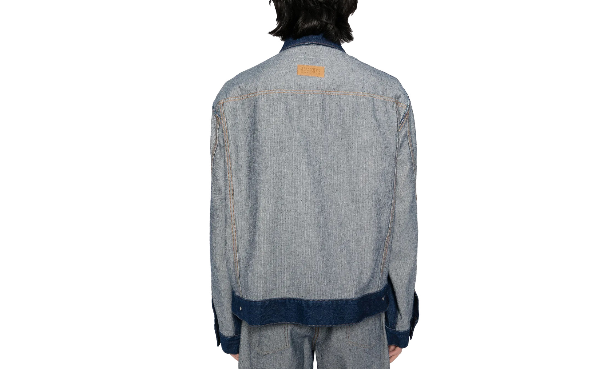 MM6 Split Reversed Denim Jacket "Blue" - 2