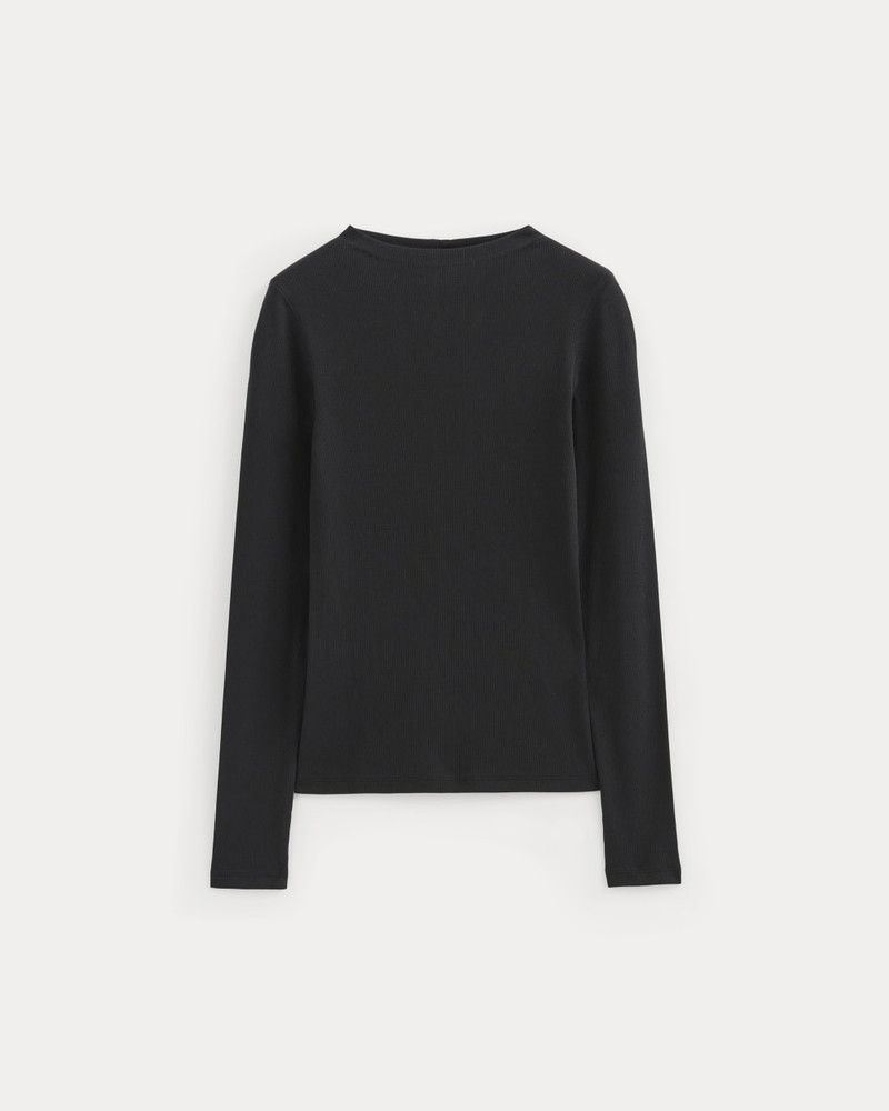 THE LUXE RIB FUNNEL-NECK TEE 1