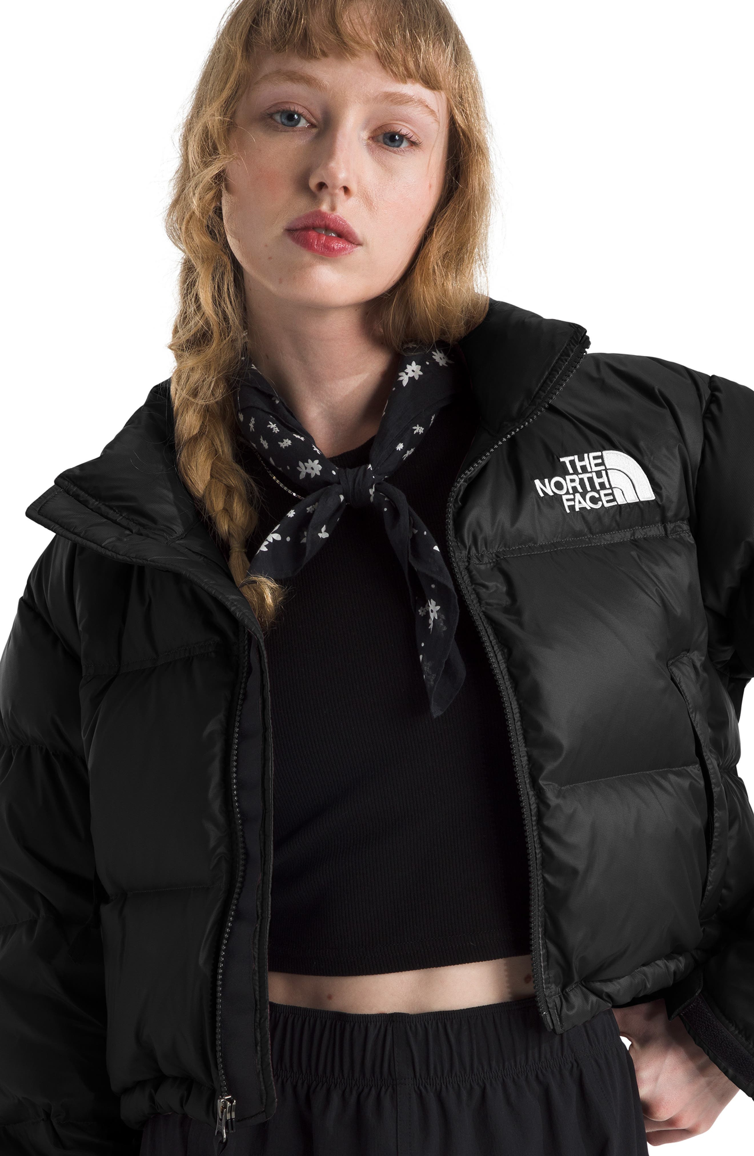 The North Face Nuptse Water Repellent 700 Fill Power Down Short Puffer Jacket in Tnf Black/Tnf Black - 4