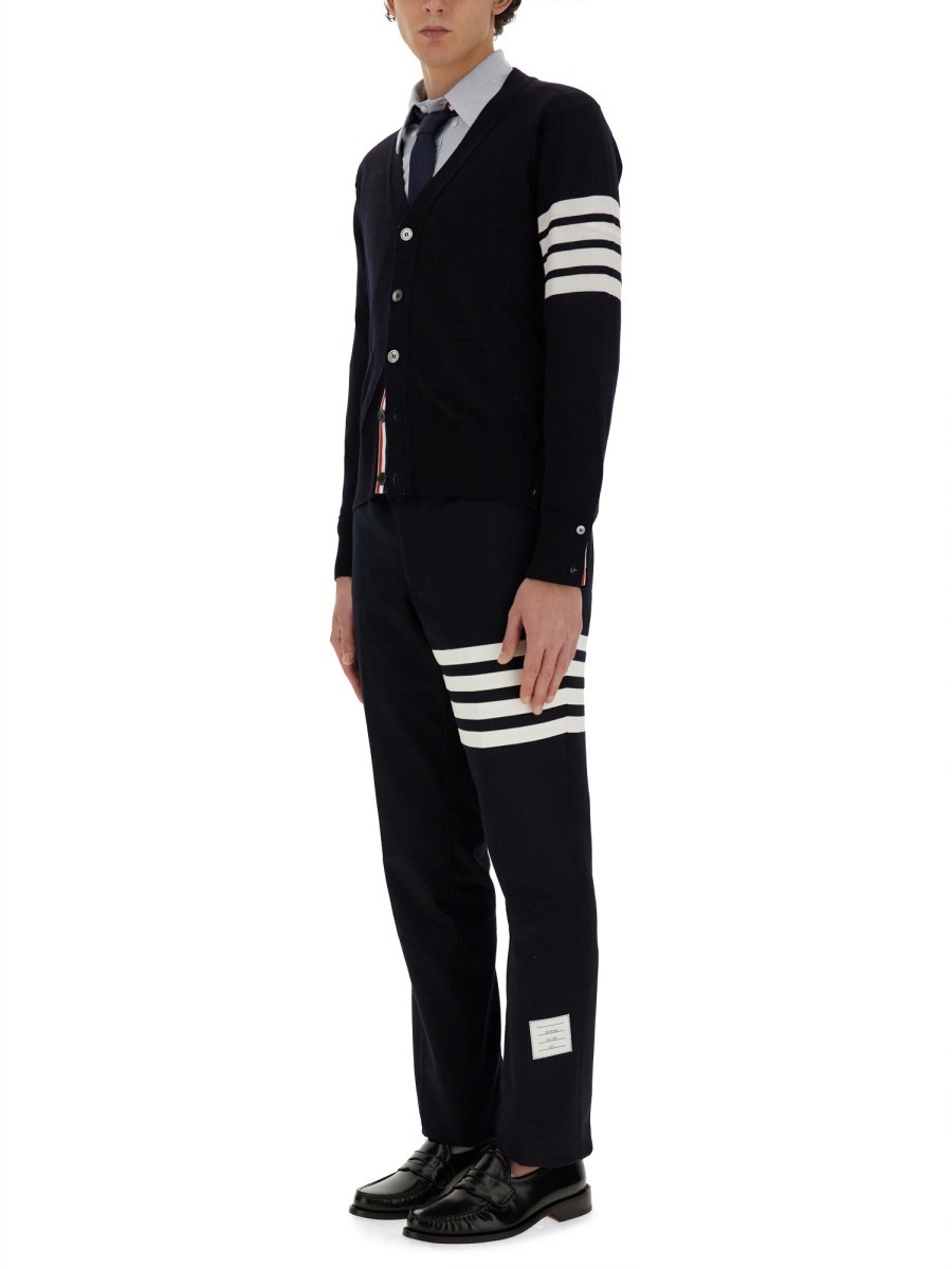 CARDIGAN IN LANA 4BAR STRIPE - 2