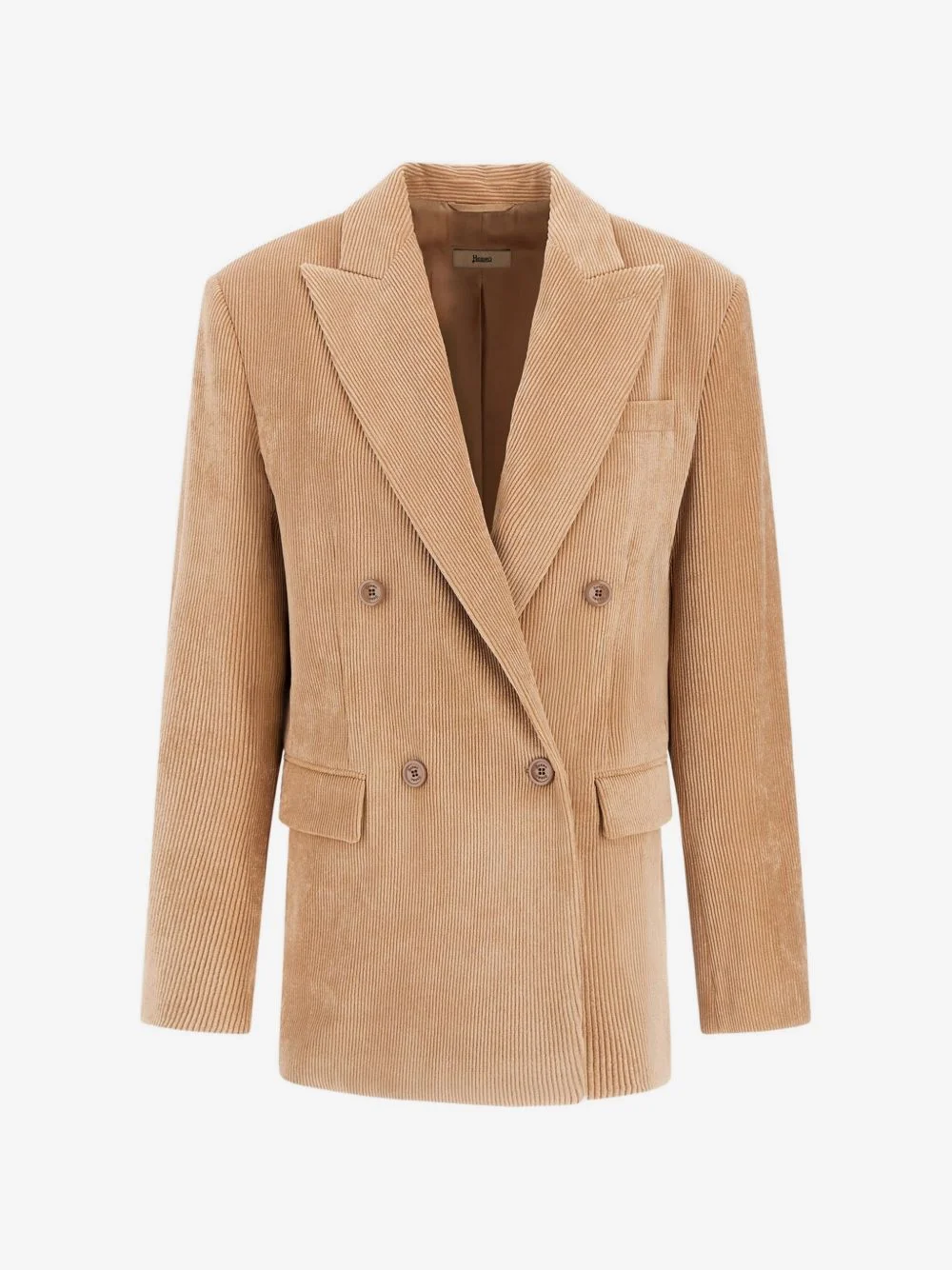 double-breasted corduroy blazer - 1